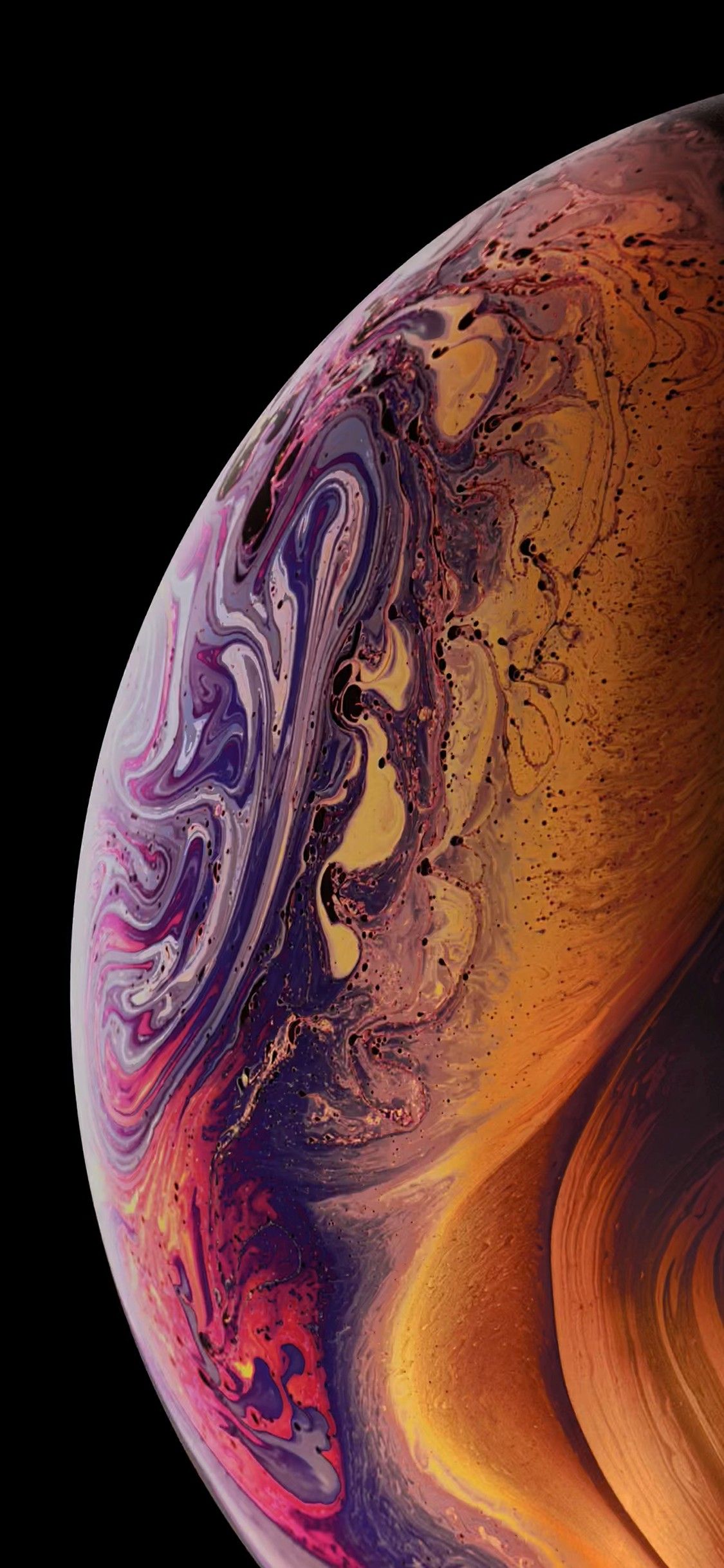 Sfera astratta multicolore fluida, 1125x2436 Full HD Verticale, iPhone Plus