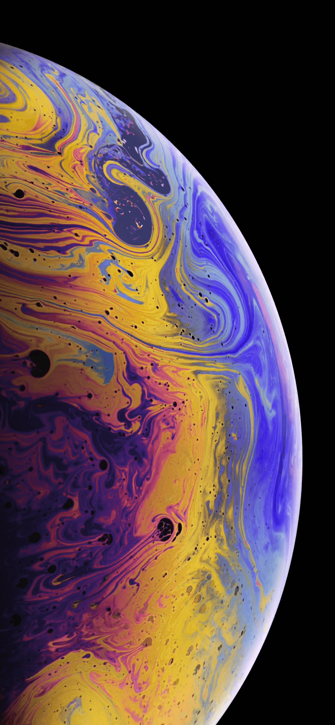 Sfera astratta colorata iridescente, 1125x2436 Verticale, iPhone