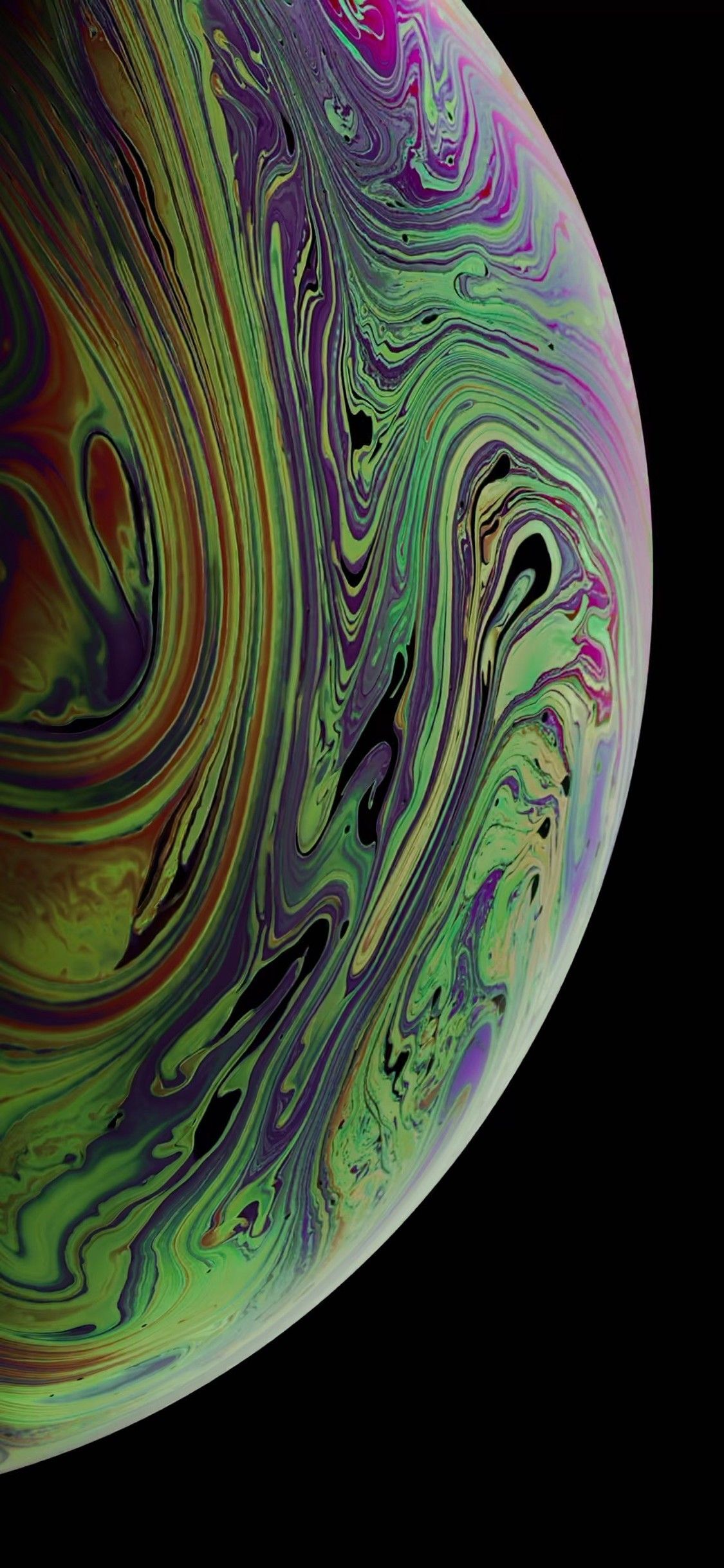 Sfera astratta iridescente colorata, 1125x2436 Verticale, iPhone Plus