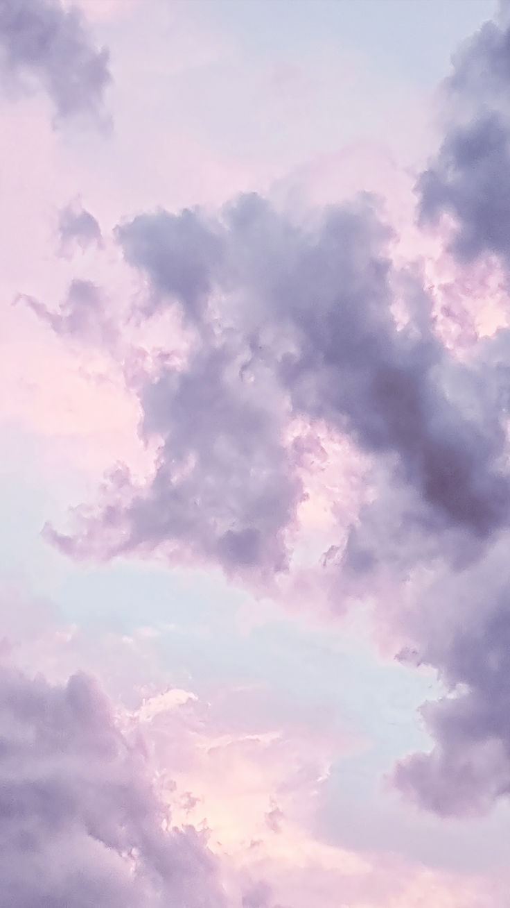 Cielo nuvoloso rosa pastello, 736x1308 Full HD Verticale, iPhone Pro