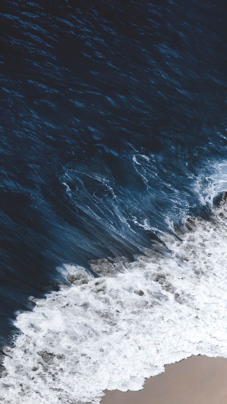 Onde oceano vista aerea, 736x1308 Verticale, iPhone Pro Max