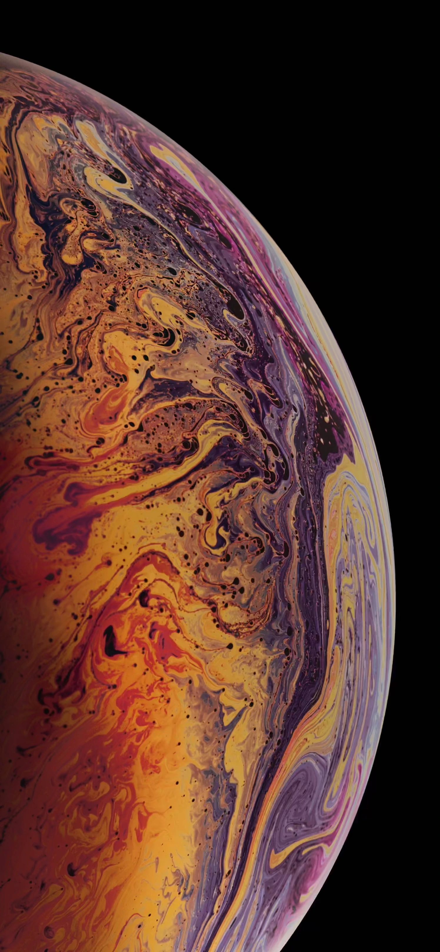 Sfera astratta oro viola, 1496x3238 Full HD Verticale, iPhone Pro Max