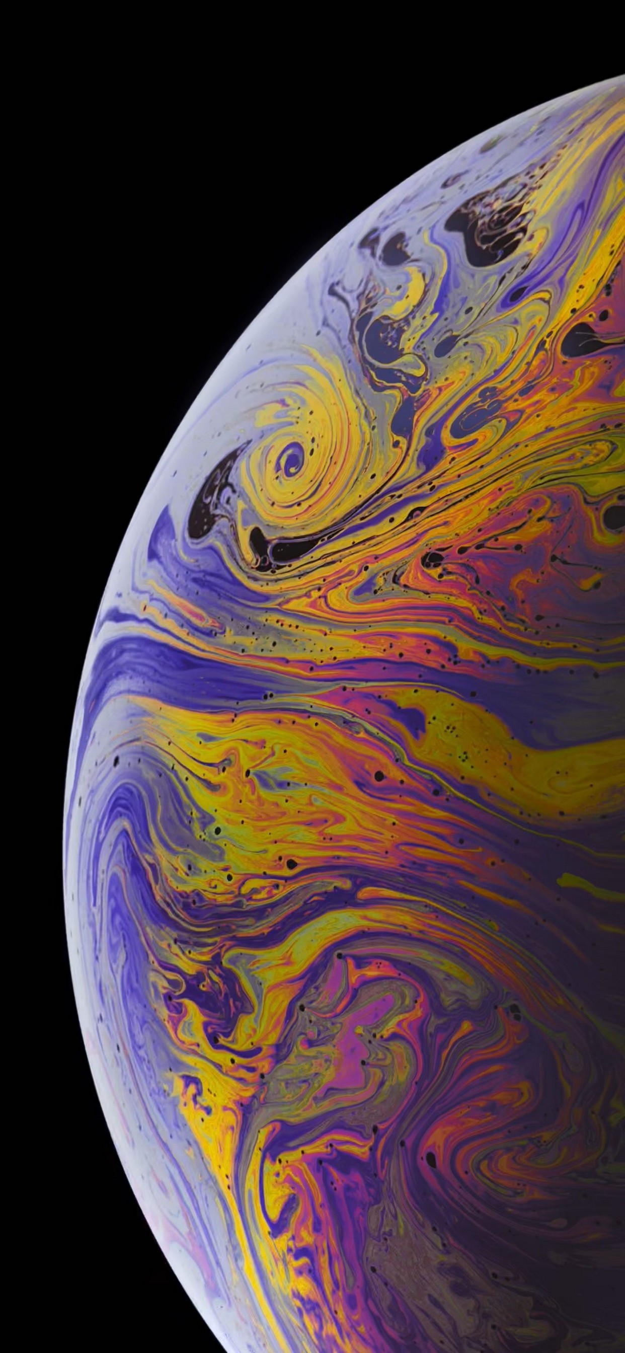 Sfera astratta multicolore vorticosa, 1242x2688 Full HD Verticale, iPhone Plus