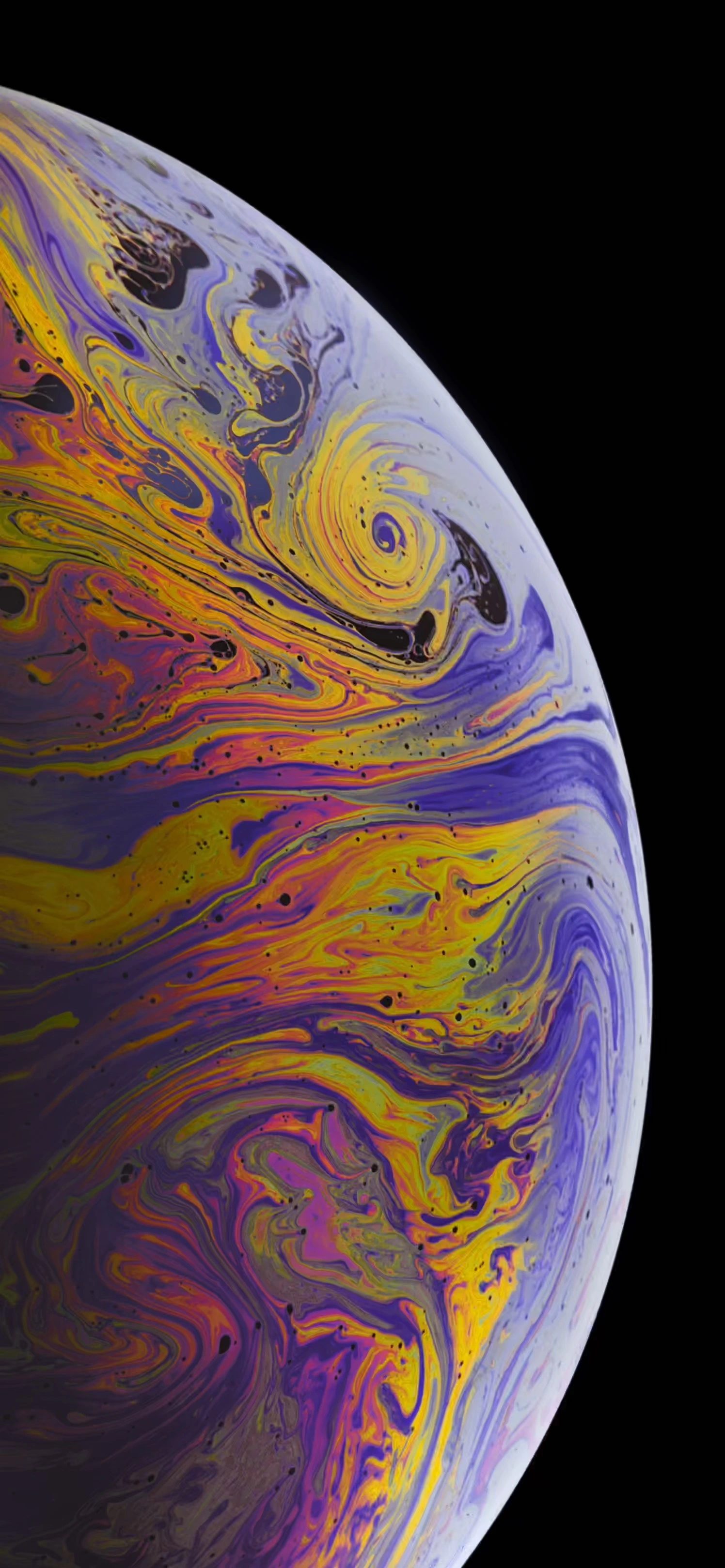 Sfera astratta viola giallo, 1496x3238 Full HD Verticale, iPhone Air