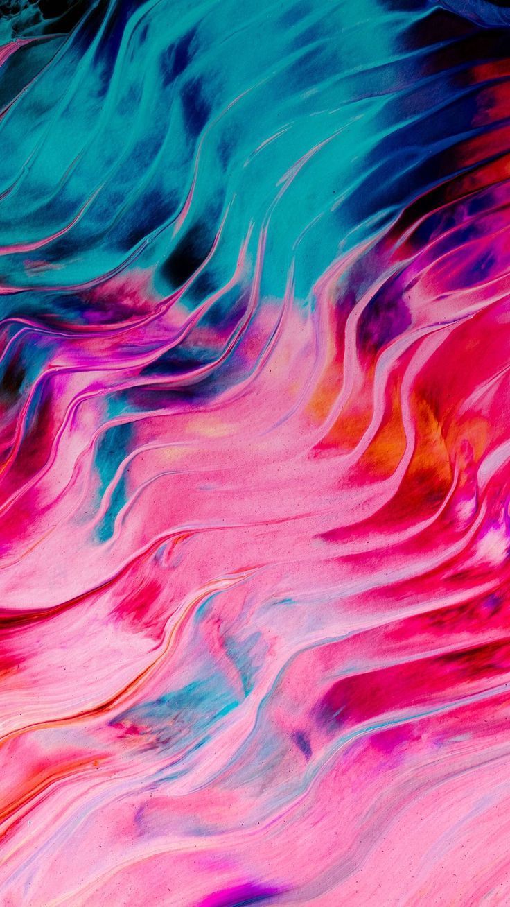 onde astratte colorate fluide, sfondi Popolari, 736x1308 Full HD Verticale, iPhone Air
