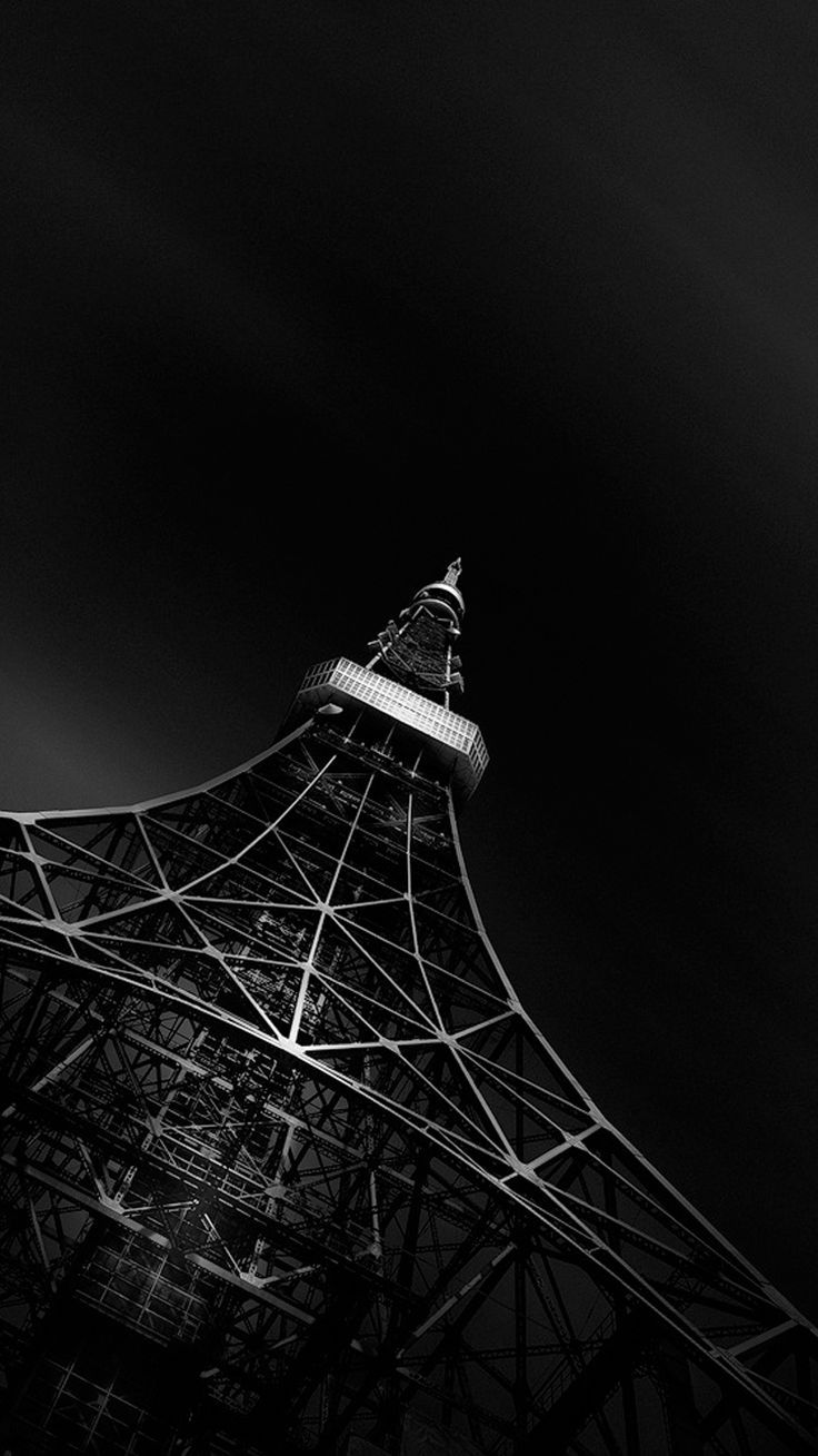 Torre di Tokyo bianco e nero, Tokyo Tower, 736x1309 Full HD Verticale, iPhone Air