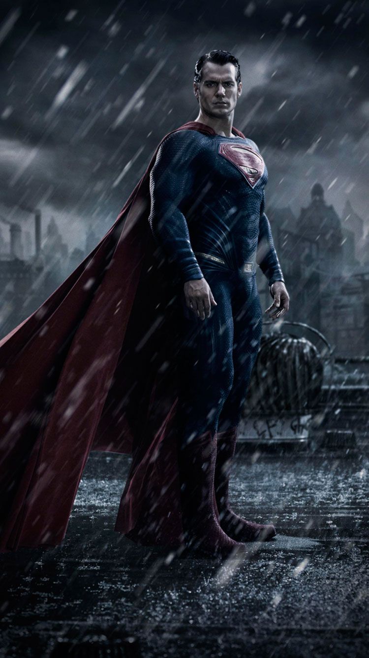 Superman sotto la pioggia, DC Comics, 750x1334 Verticale, iPhone Plus
