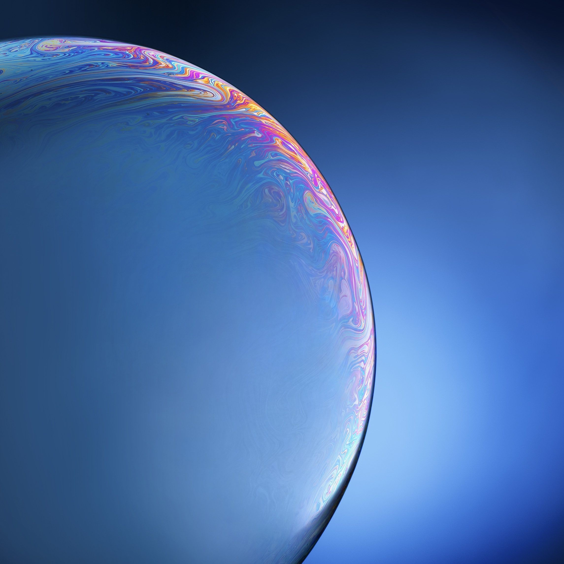 Bolla di sapone iridescente blu, sfondi Popolari, 2290x2290 2K, PC Desktop