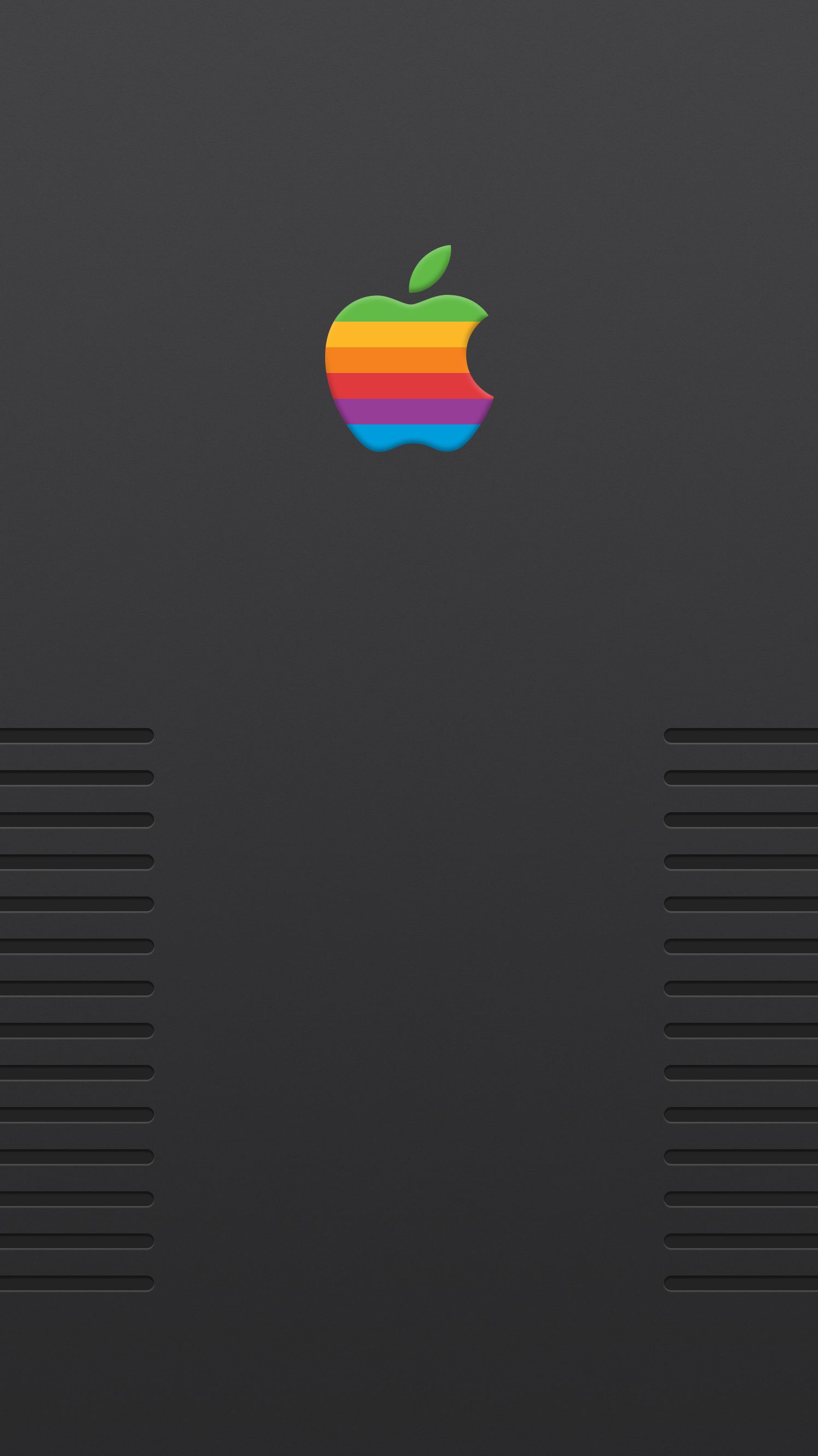 Logo Apple arcobaleno retro, azienda tech, 1497x2662 Verticale, iPhone Air