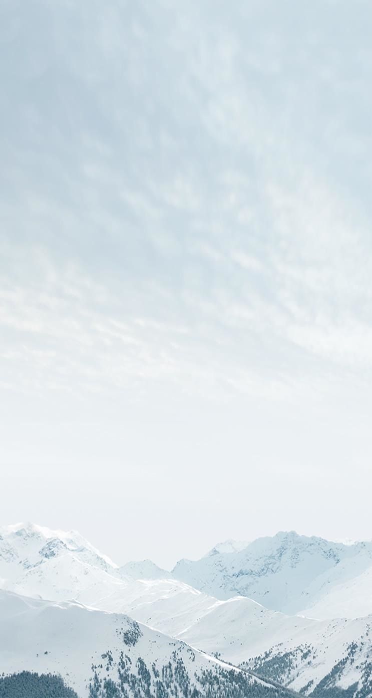 Montagne innevate, cielo chiaro, 743x1392 Verticale, Telefono