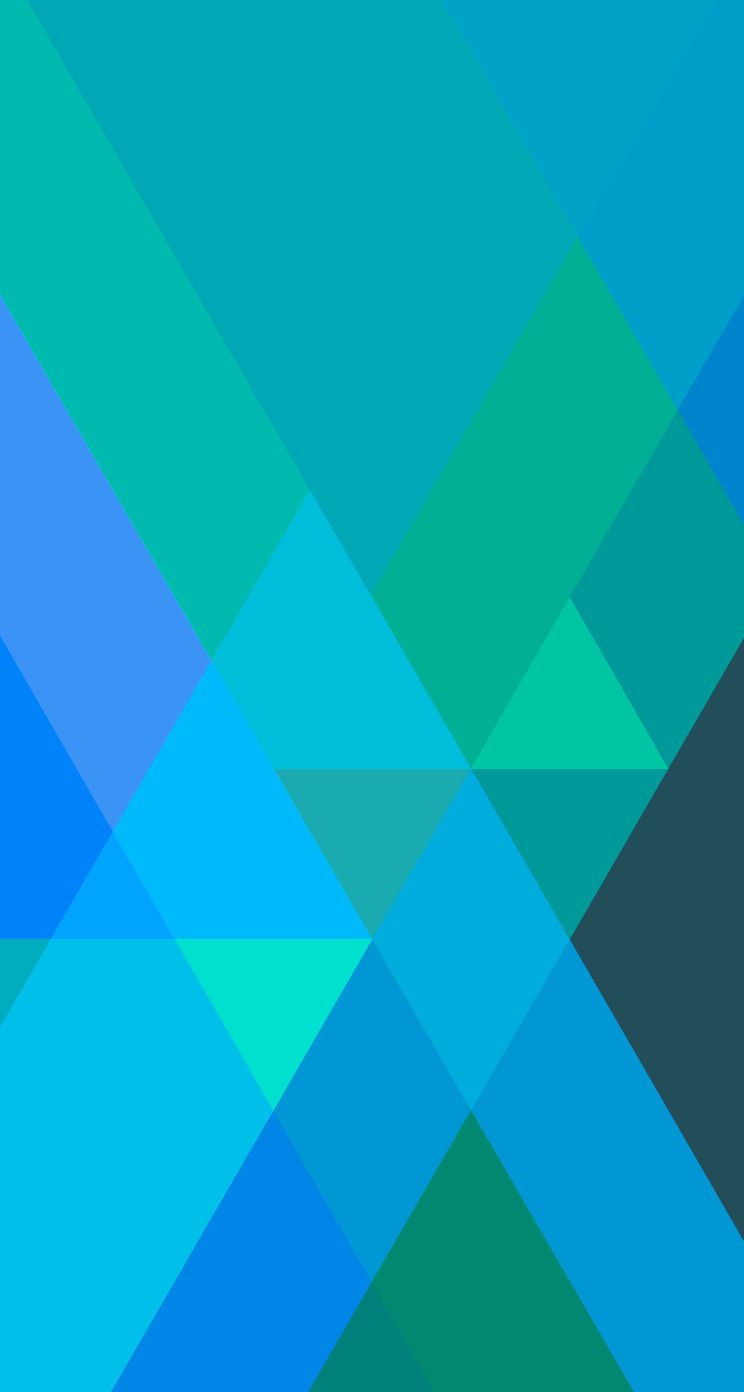 Triangoli geometrici blu verde, 744x1392 Verticale, Telefono