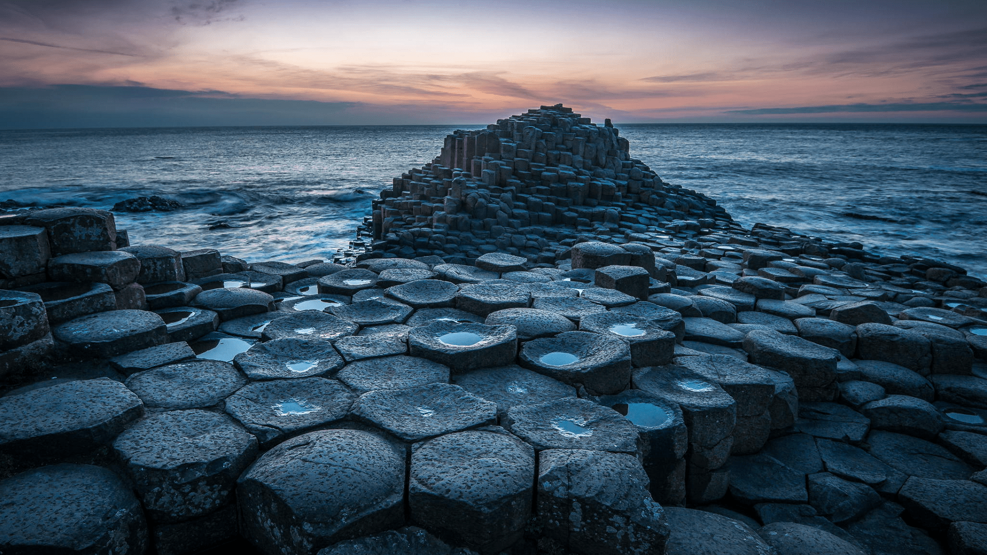 Giant's Causeway Irlanda tramonto, 1920x1080 Full HD 1080p, Desktop