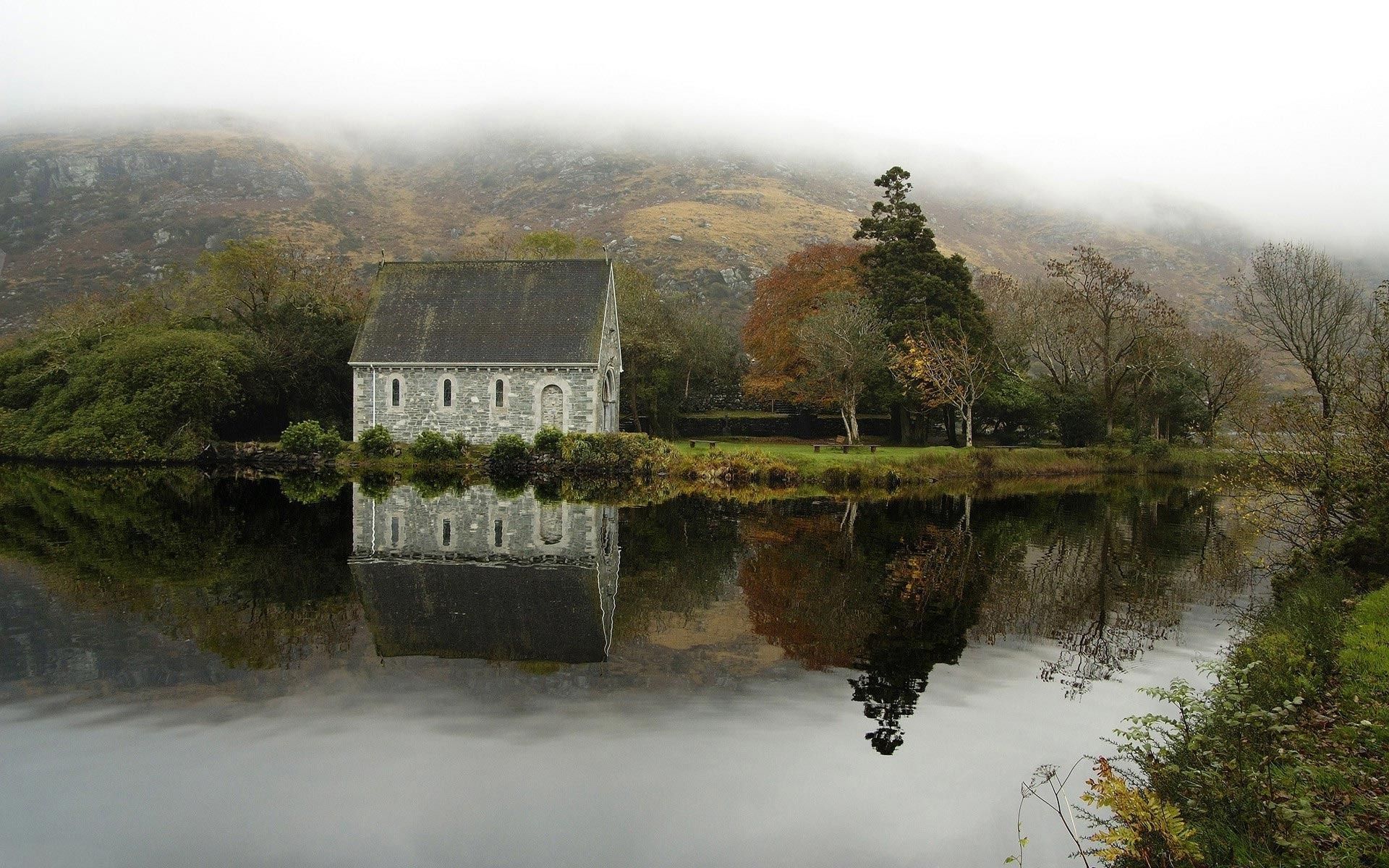 Chiesa sul lago, Irlanda, 1920x1200 Full HD+ WUXGA, PC