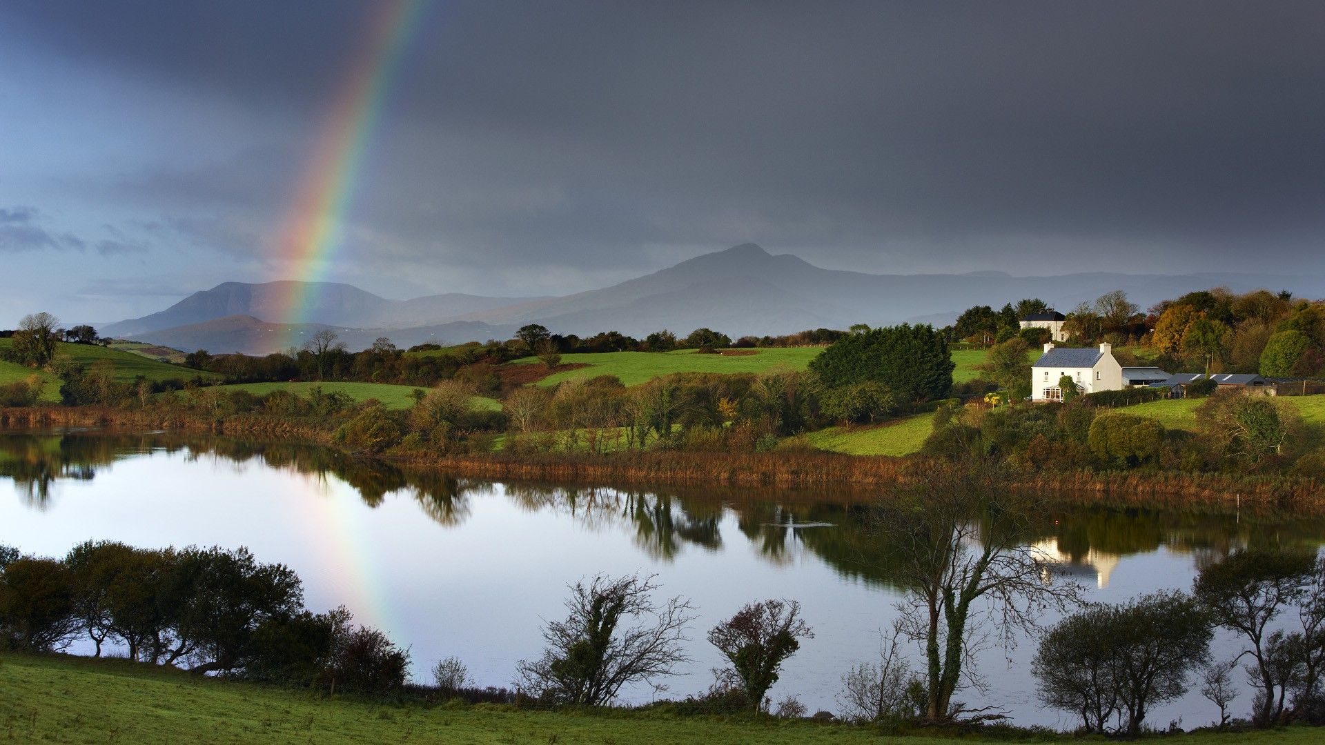 Arcobaleno su paesaggio irlandese, 1920x1080 Full HD, Desktop