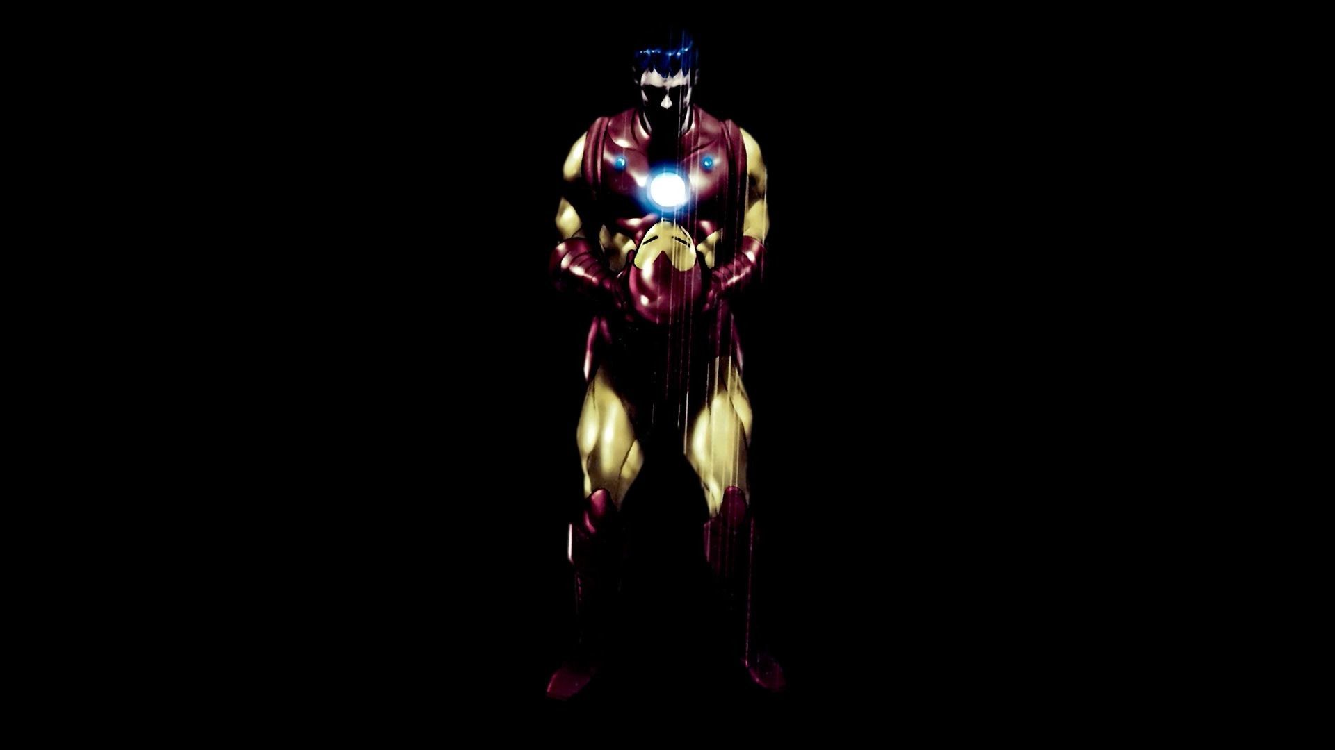 Iron Man armatura su nero, 1920x1080 1080p, Desktop