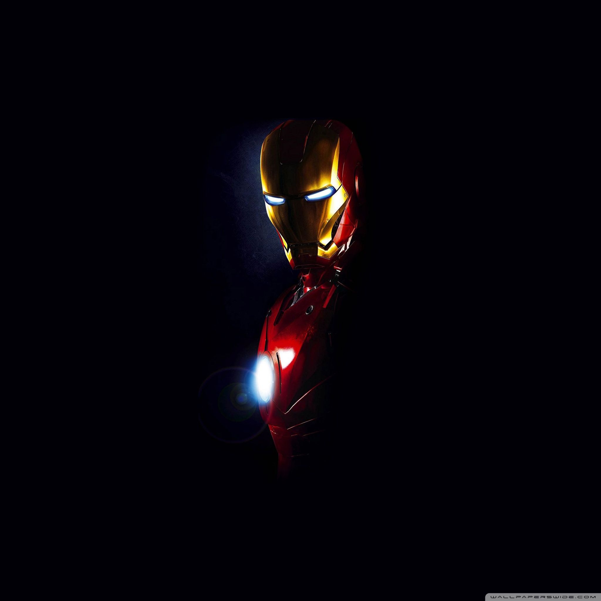 Iron Man casco su nero, 2048x2048 alta risoluzione, iMac