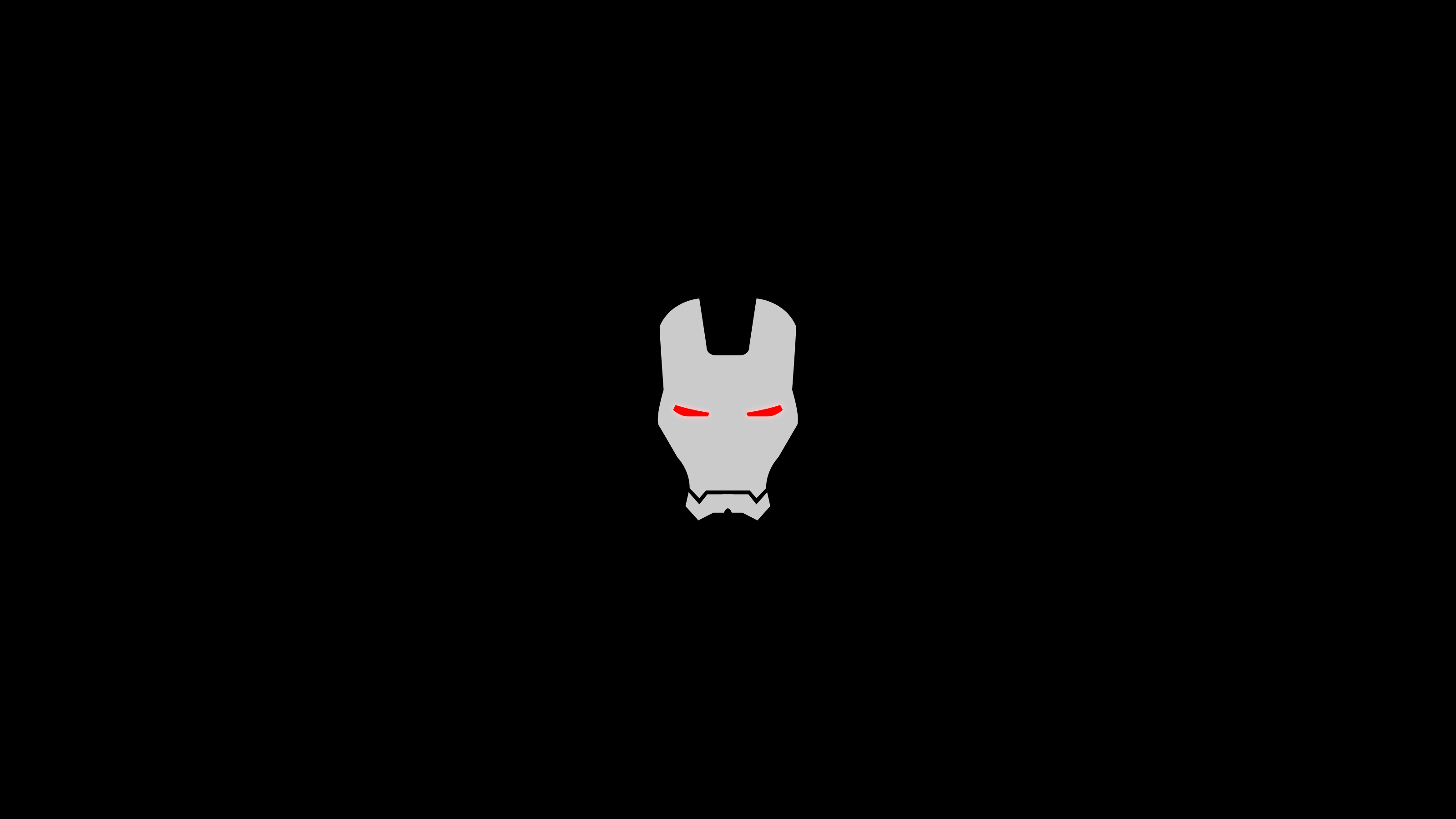 Maschera Iron Man minimalista, Marvel, 3200x1800 2K+, Desktop