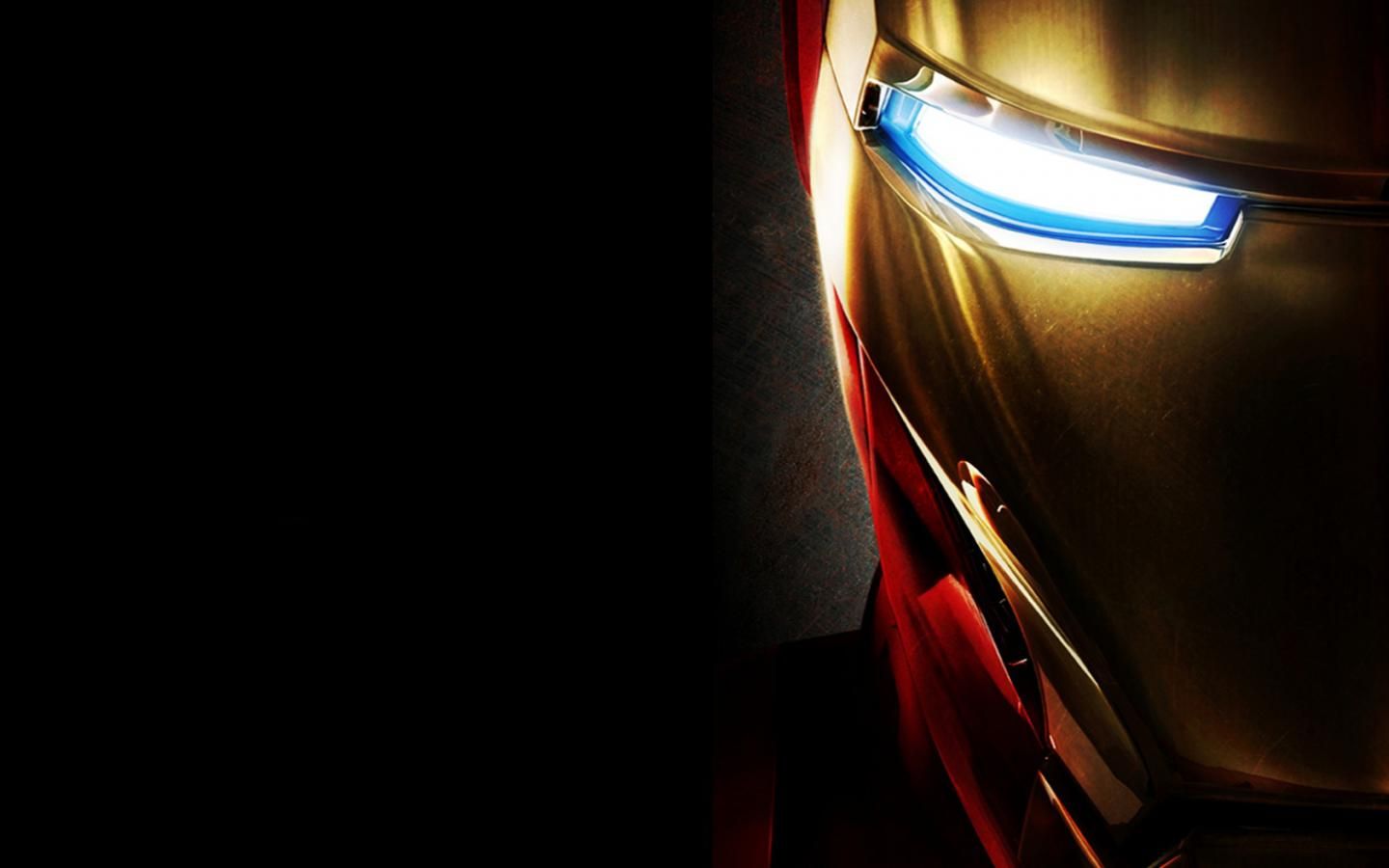 Casco Iron Man su nero, 1440x900 720p, PC