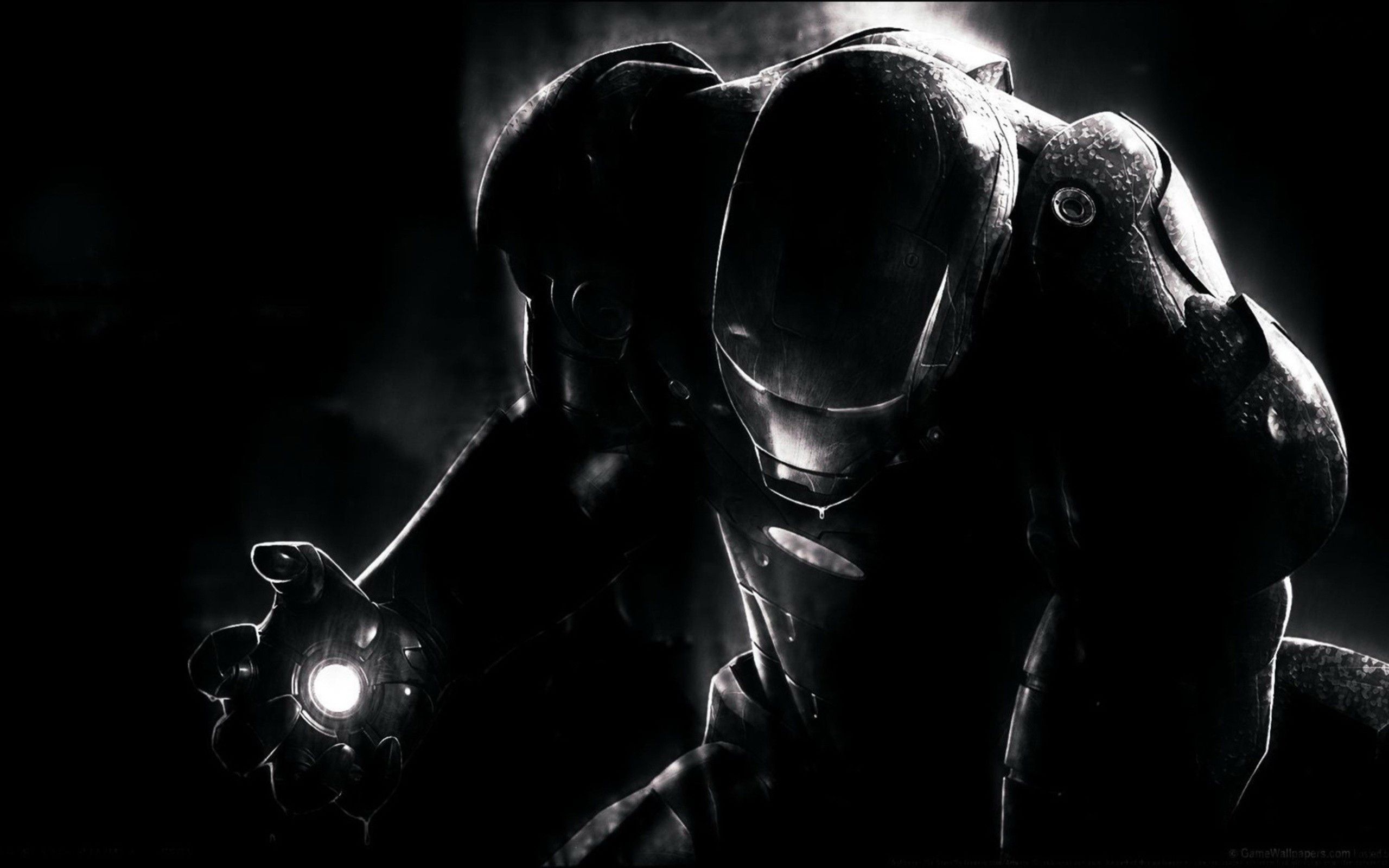 Iron Man scuro, armatura nera, 2560x1600 2K, PC