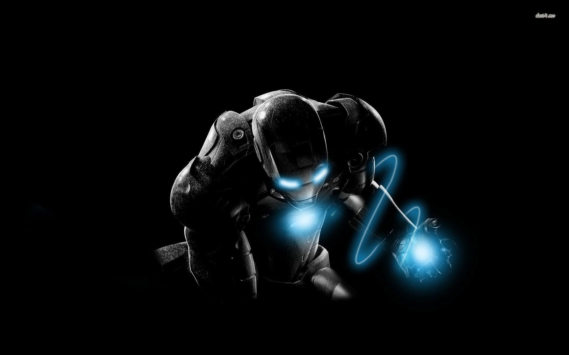 Iron Man armatura nera scuro, 1920x1200 WUXGA, iMac
