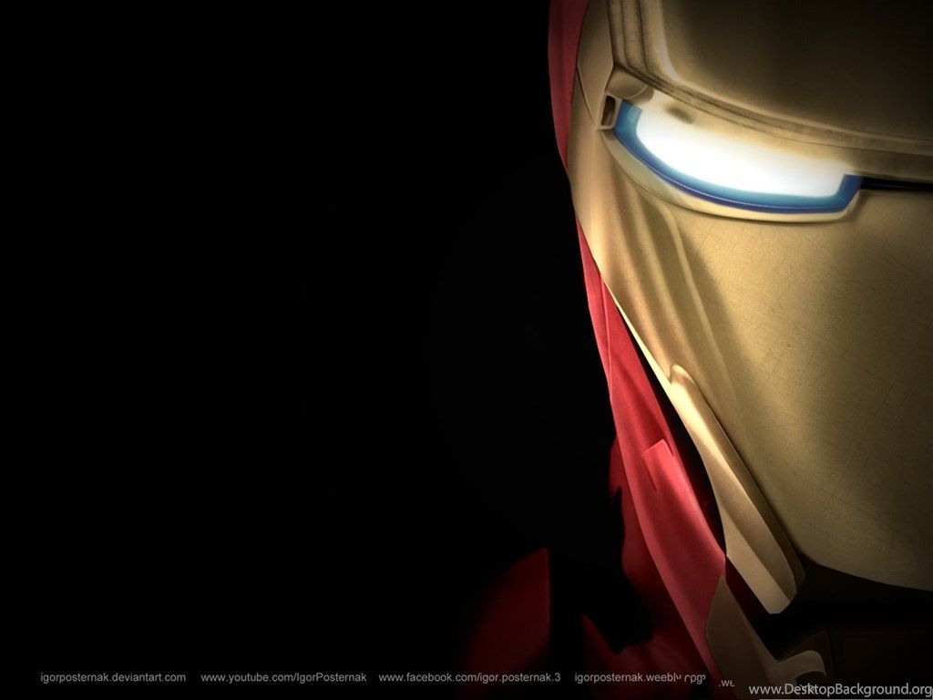 Casco Iron Man su nero, 1024x768 HD, Laptop