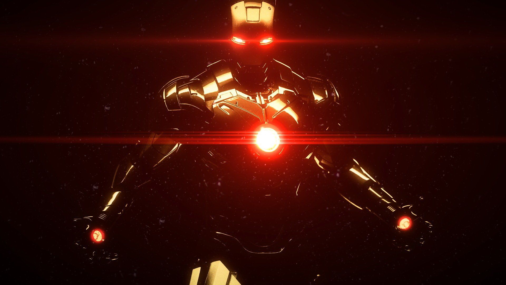Iron Man armatura nera rossa, 1920x1080 Full HD, Desktop