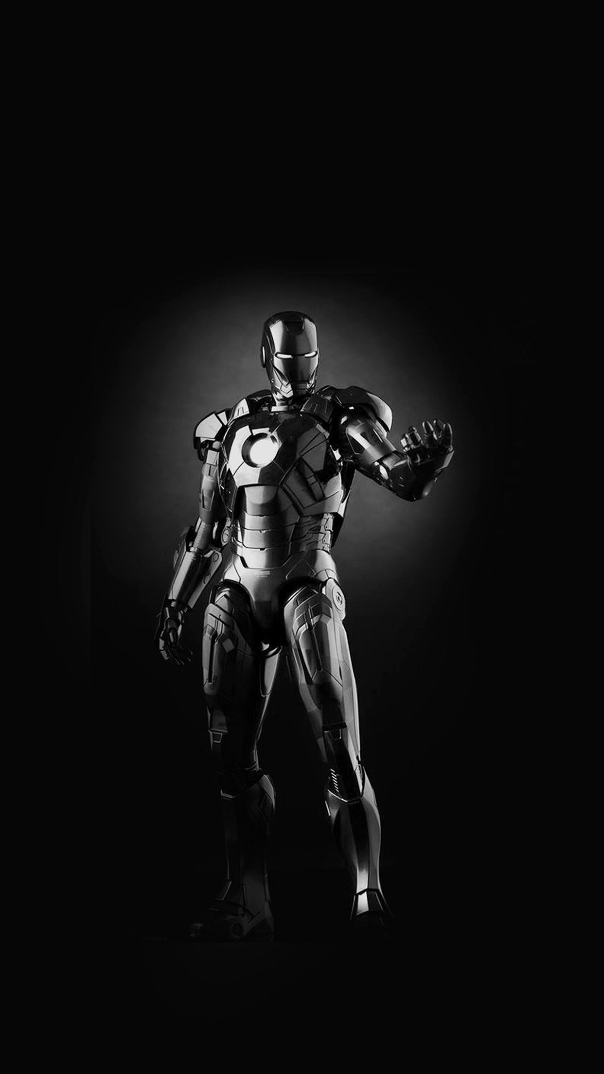 Iron Man armatura nera, 1242x2208 Verticale, Telefono