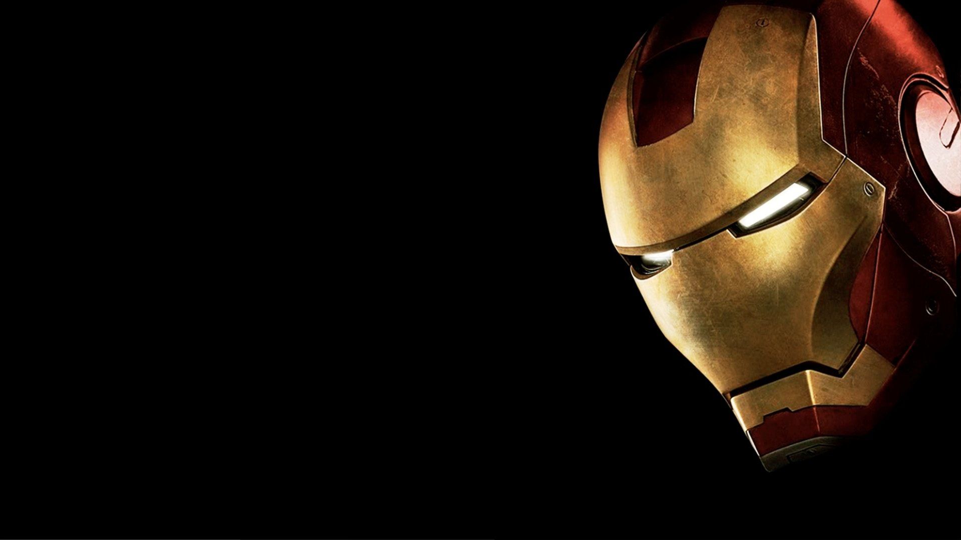 Maschera Iron Man su nero, 1920x1080 Full HD 1080p, Desktop