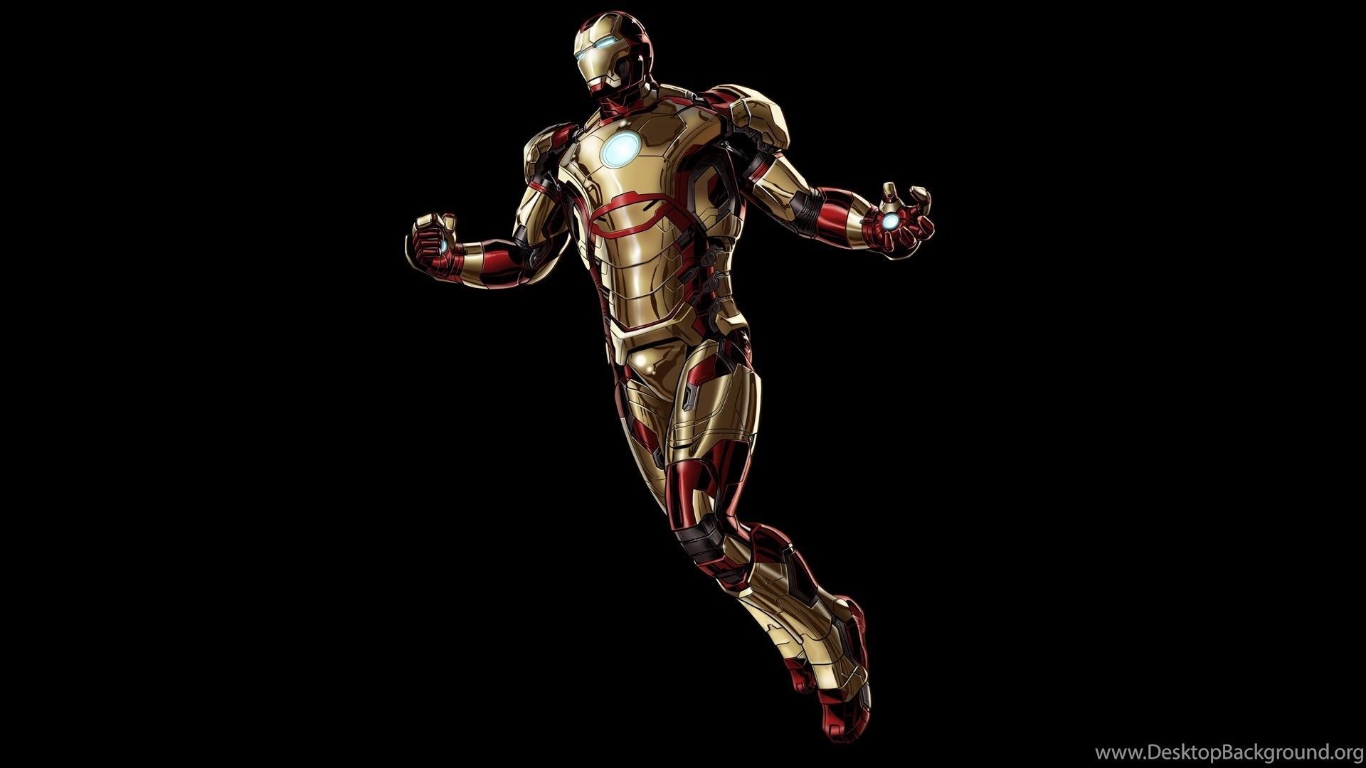 Iron Man armatura dorata volante, 1920x1080 Full HD 1080p, PC Desktop