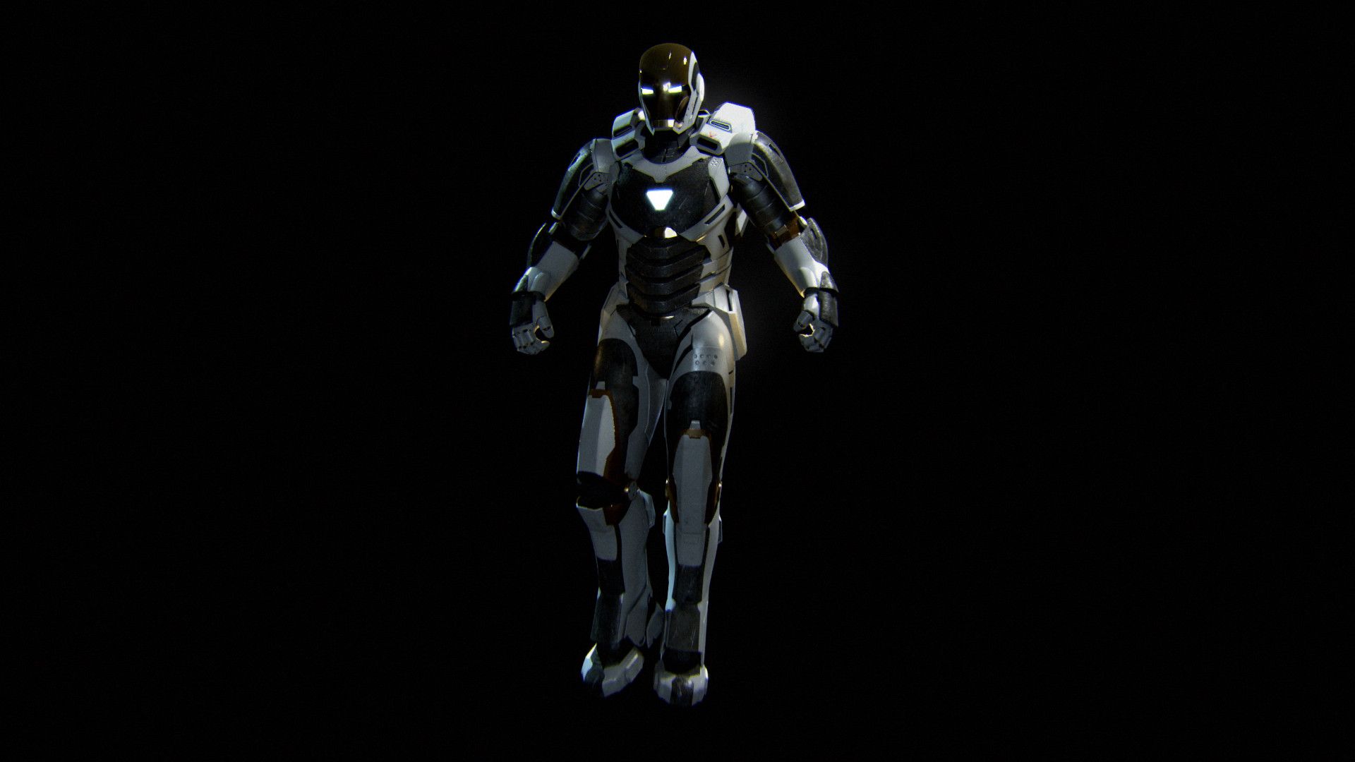 Iron Man armatura sfondo nero, 1920x1080 1080p, Laptop