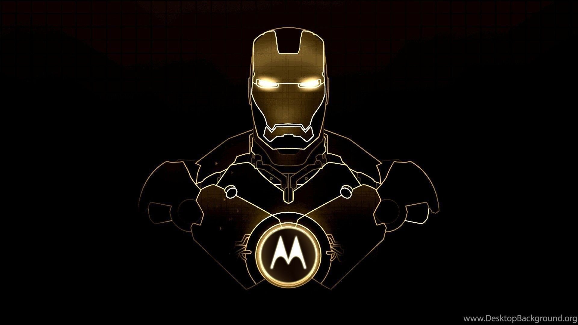 Iron Man casco nero oro, 1920x1080 Full HD 1080p, Desktop
