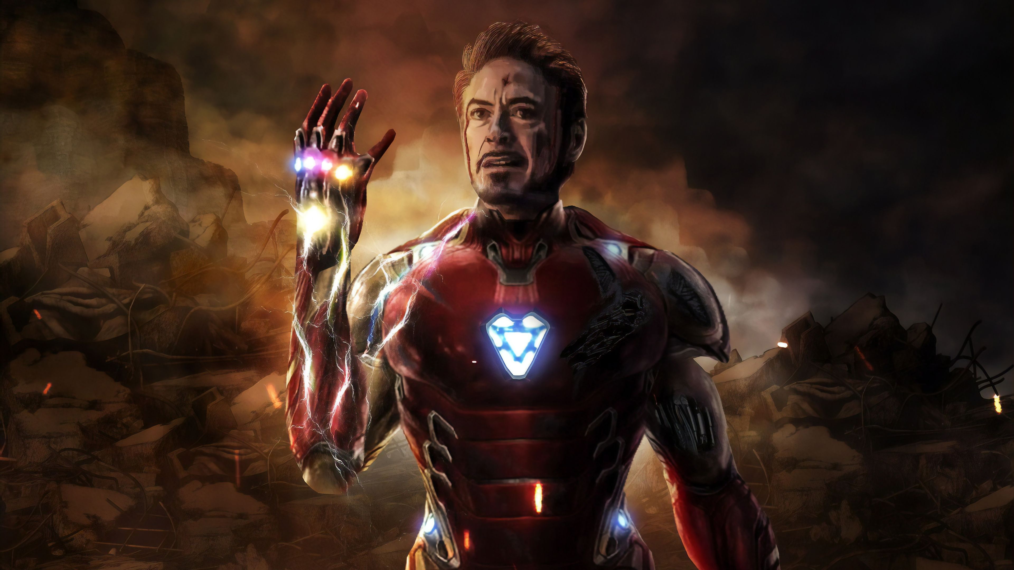 Iron Man Tony Stark guanto infinito, 3840x2160 Ultra HD, 4K TV