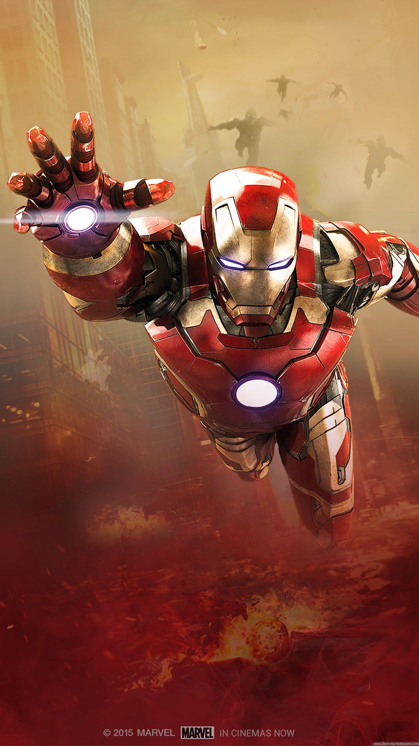 Iron Man in volo, 1440x2560 Full HD Verticale, Samsung Galaxy