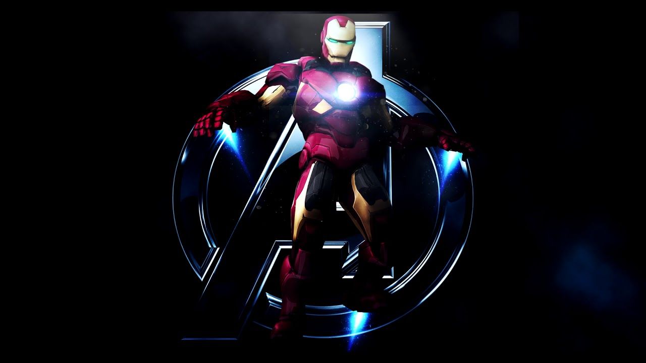 Iron Man logo Avengers, supereroi, 1280x720 720p, Laptop