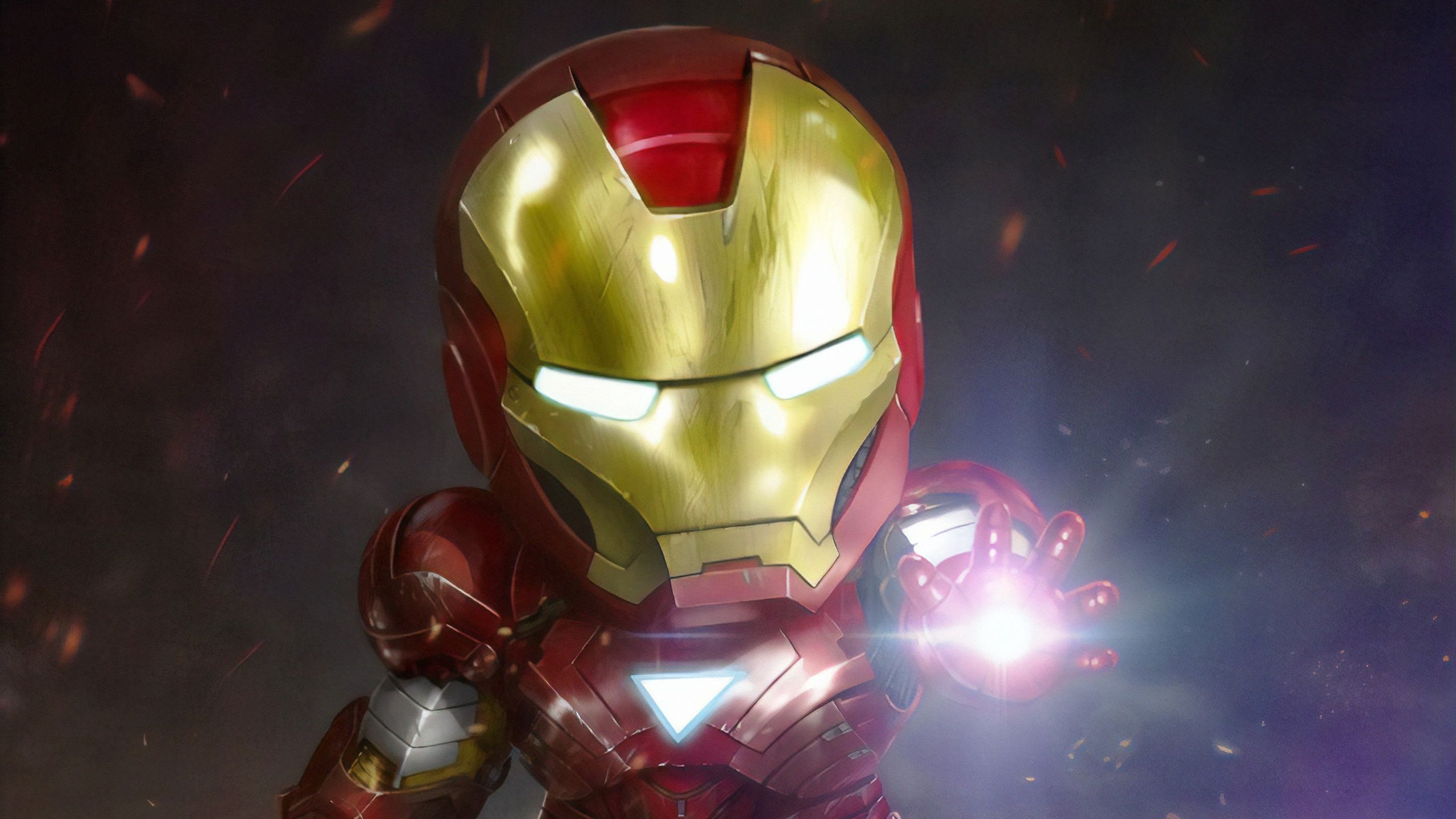 Iron Man chibi casco, 2560x1440 1440p, Desktop