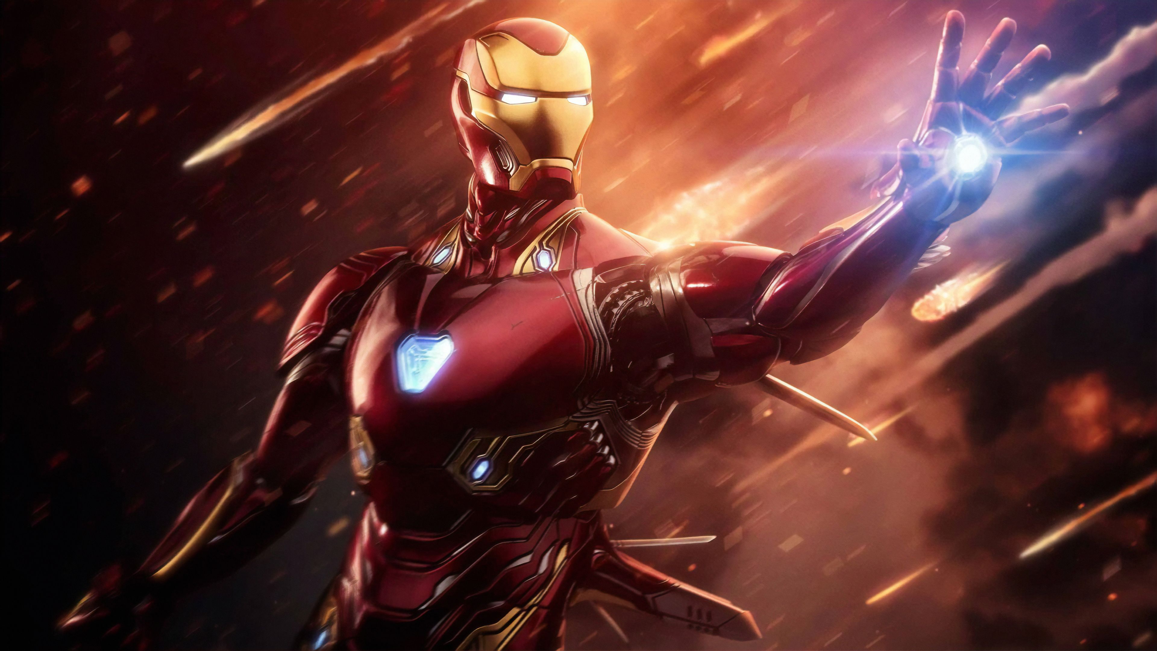 Iron Man armatura rossa, 3840x2160 4K, Monitor 4K
