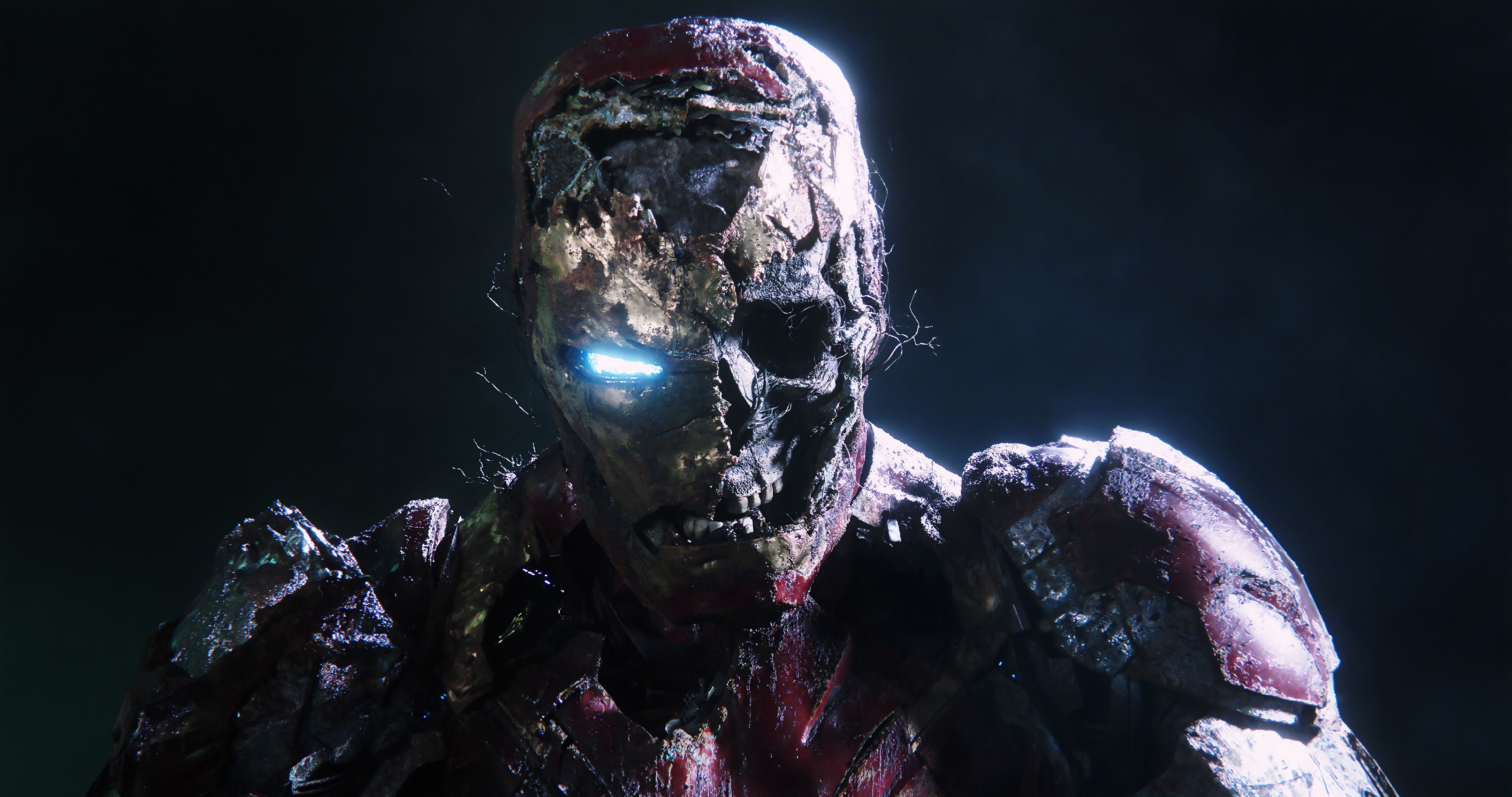 Iron Man zombie corazza distrutta, 4096x2160 Ultra HD, 4K TV