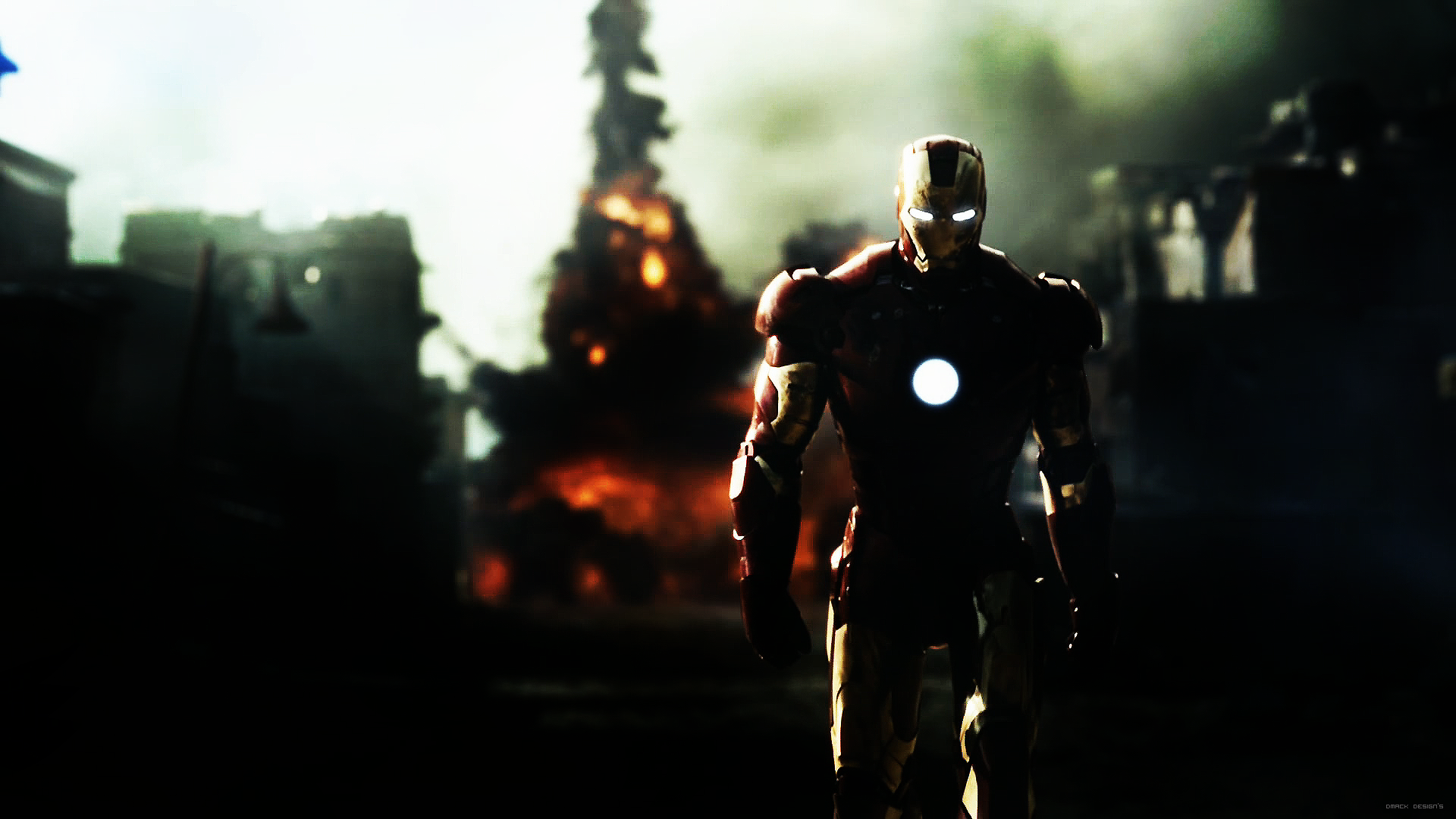 Iron Man scena esplosione, 1920x1080 1080p, PC