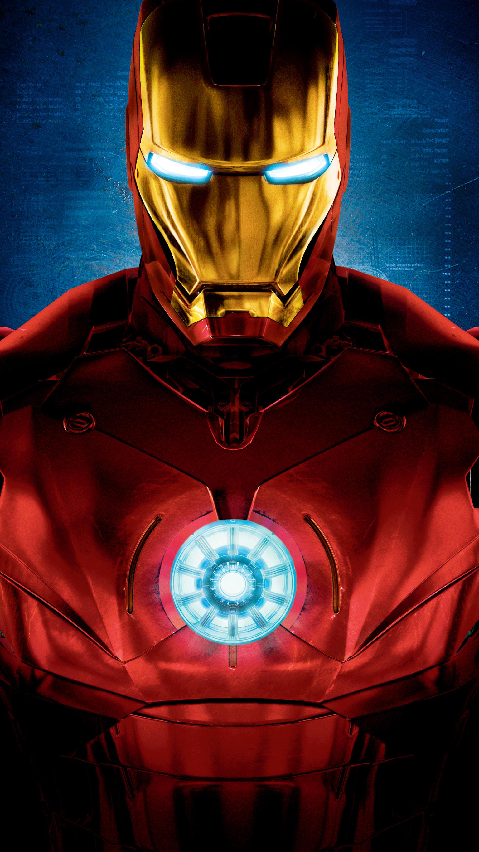 Iron Man armatura rossa oro, Marvel, 1536x2732 Verticale, Mobile