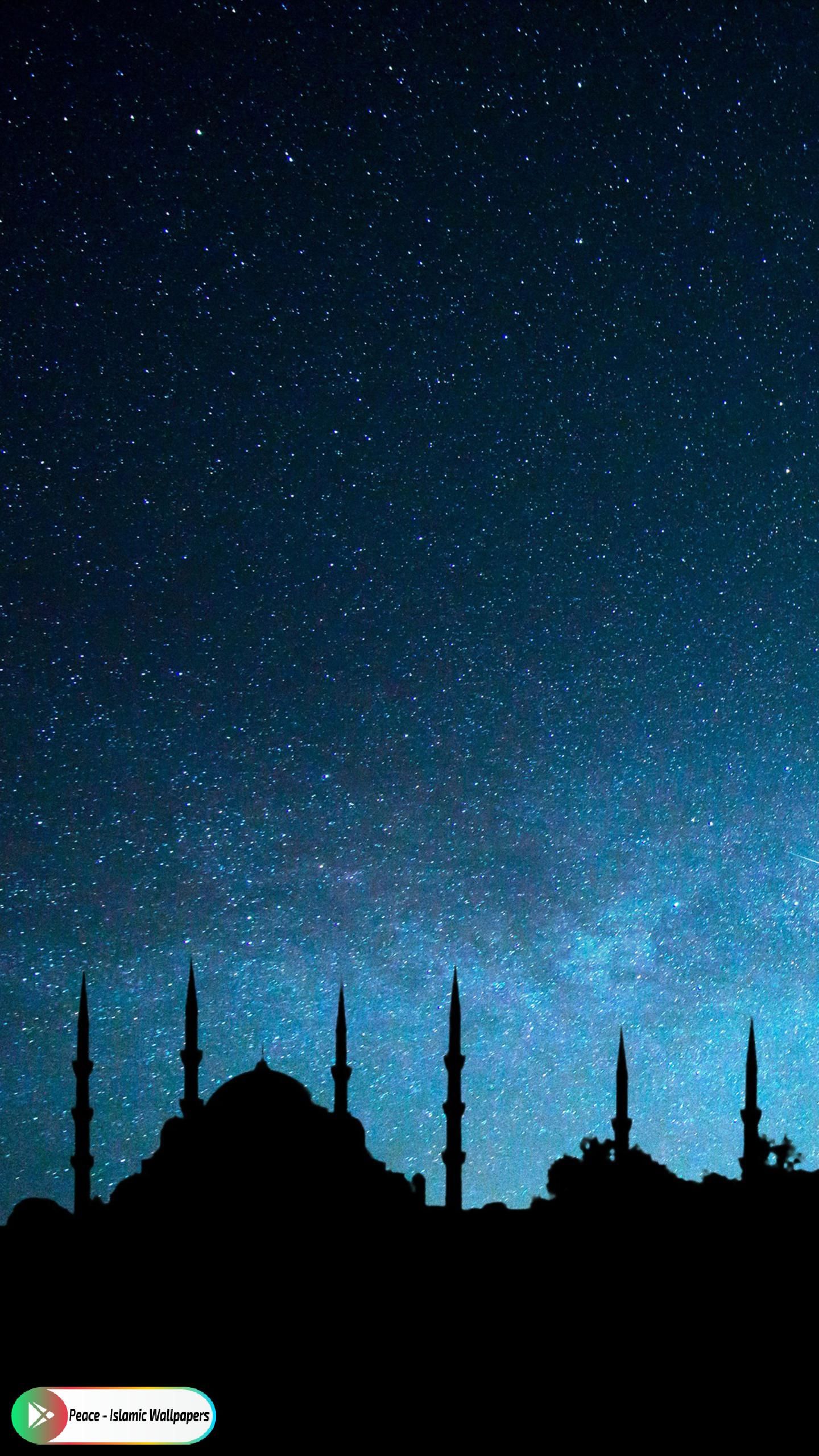 Moschea silhouette cielo notturno, 1440x2560 Full HD Verticale, Smartphone