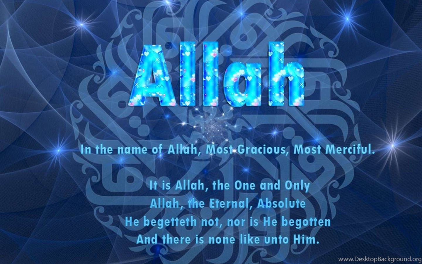 Scritta Allah blu decorativa, 1440x900 720p, MacBook Air