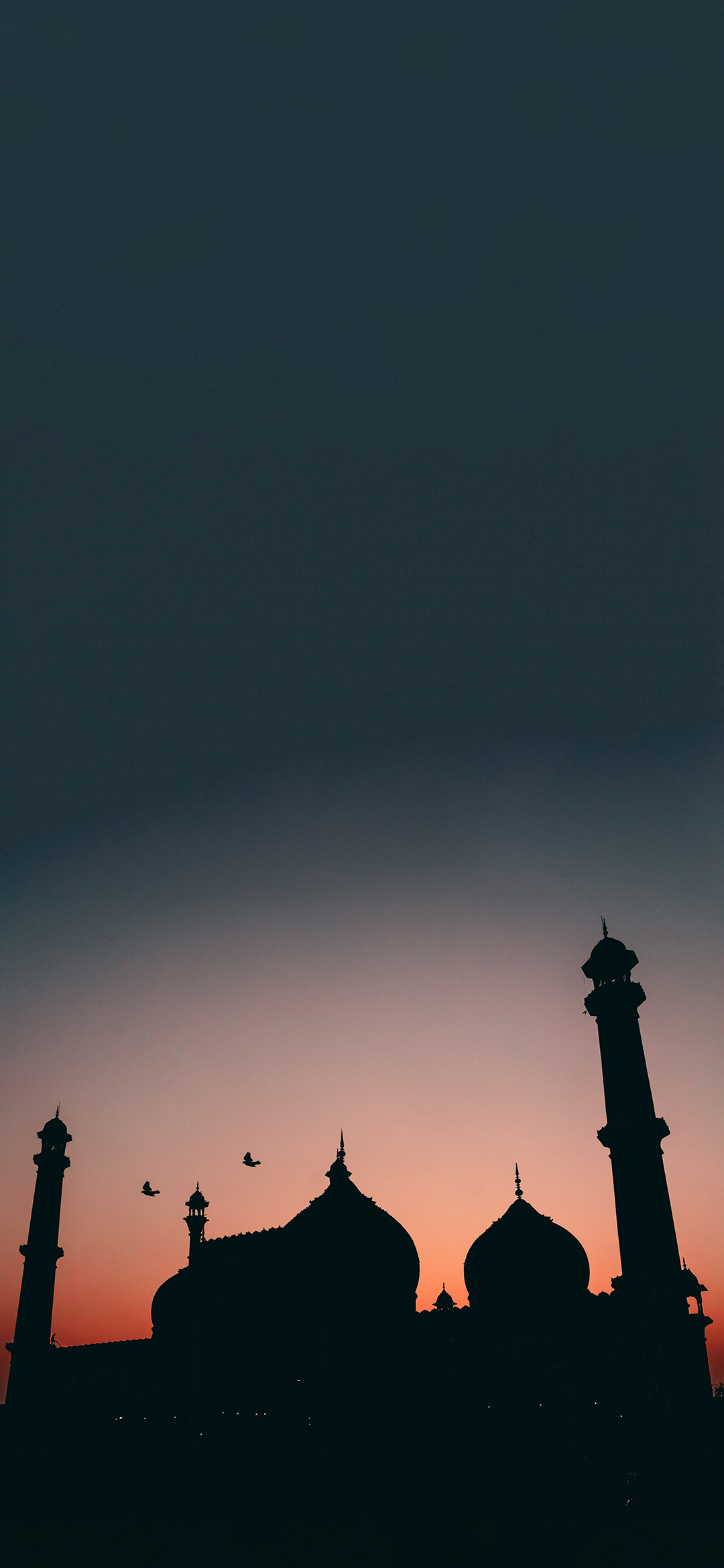 Silhouette moschea al tramonto, 1080x2340 Verticale, Xiaomi