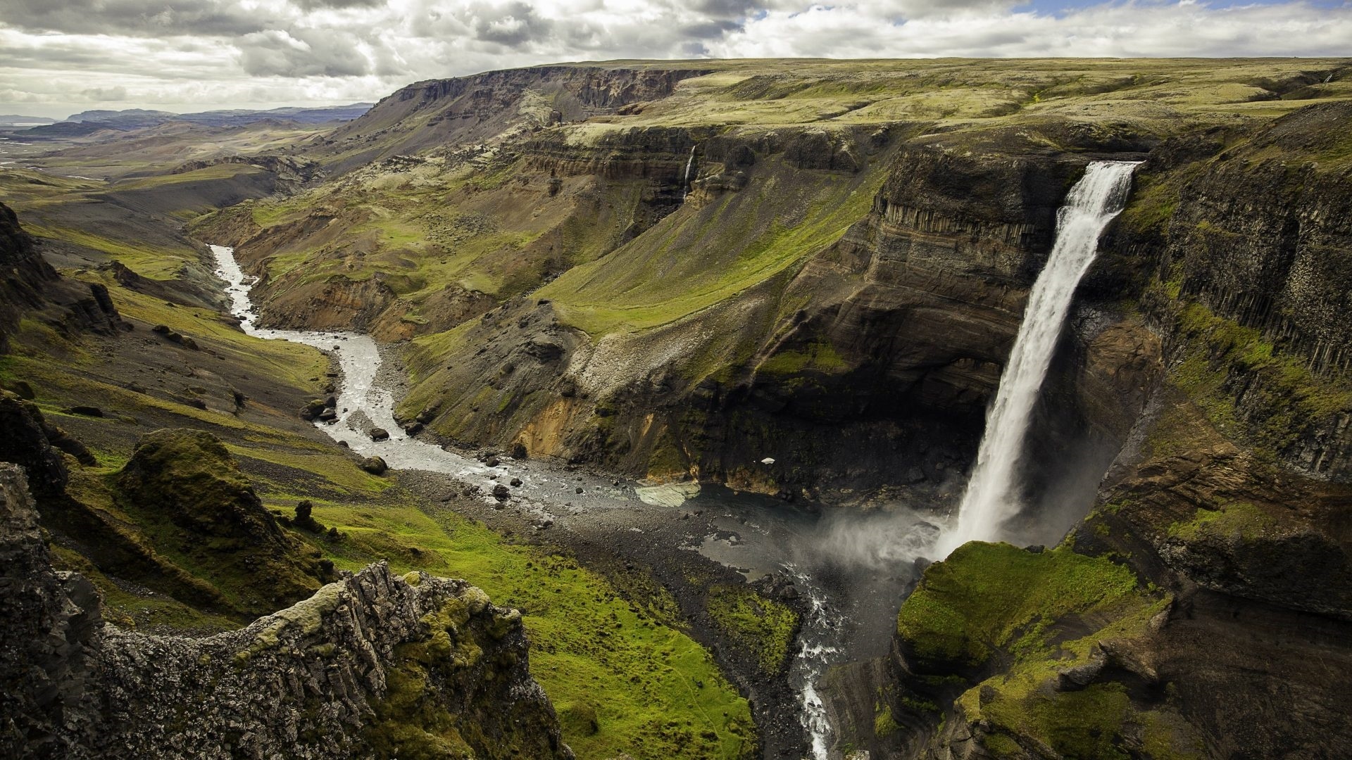 Cascata canyon Islanda, 1920x1080 Full HD, Desktop