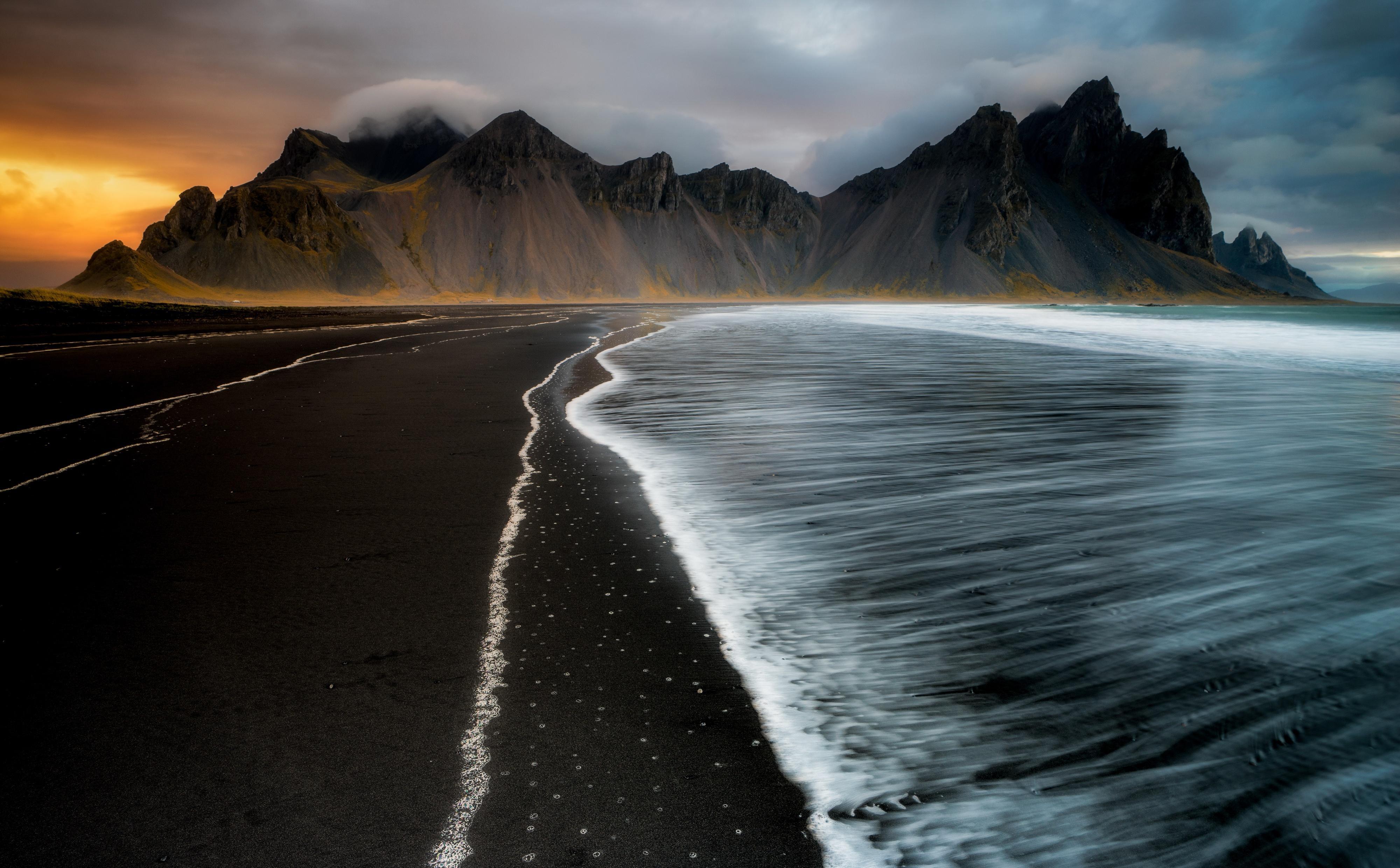 Spiaggia nera vulcanica Islanda, 4000x2481 UHD, Monitor 4K