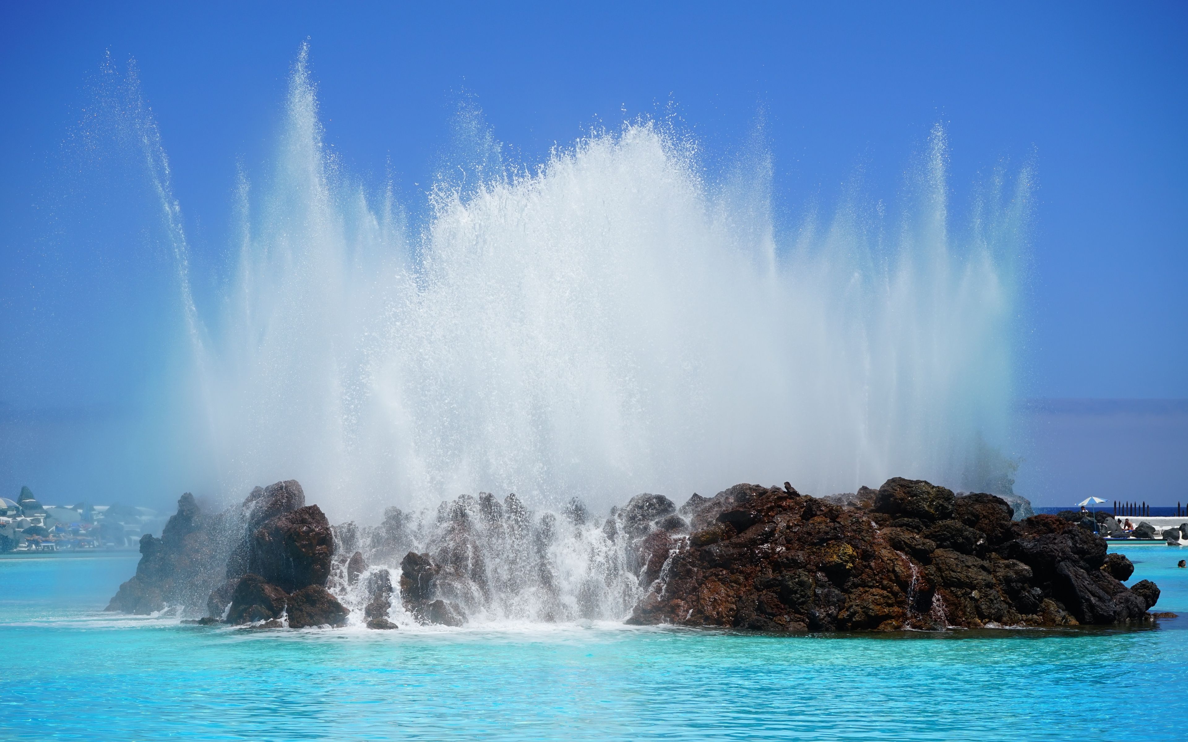 Spruzzi acqua Puerto de la Cruz, 3840x2400 4K Ultra HD, Monitor 4K