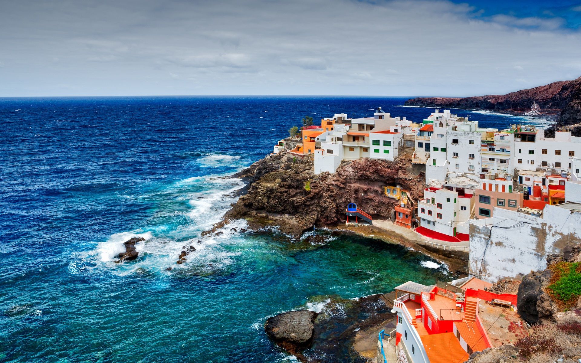 Villaggio costiero Isole Canarie, 1920x1200 Full HD+ WUXGA, Laptop