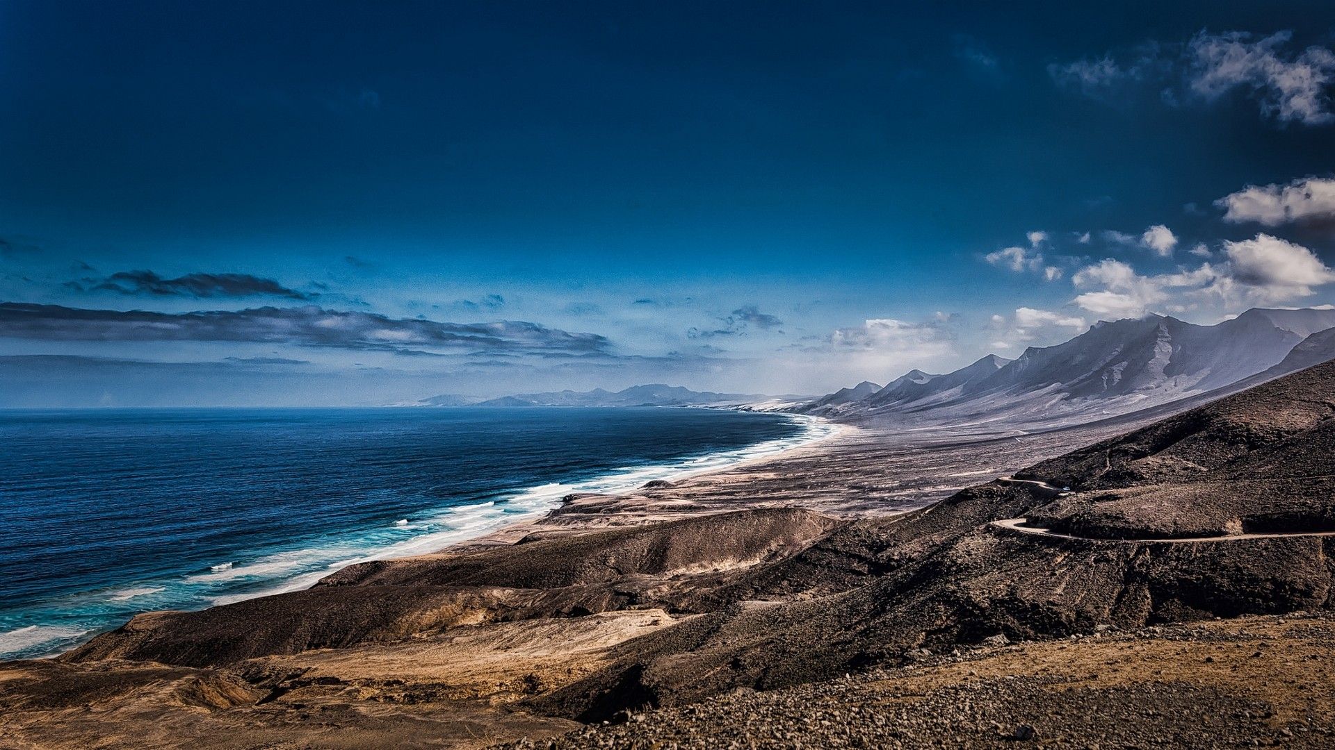 Costa montagnosa Isole Canarie, 1920x1080 Full HD 1080p, PC Desktop