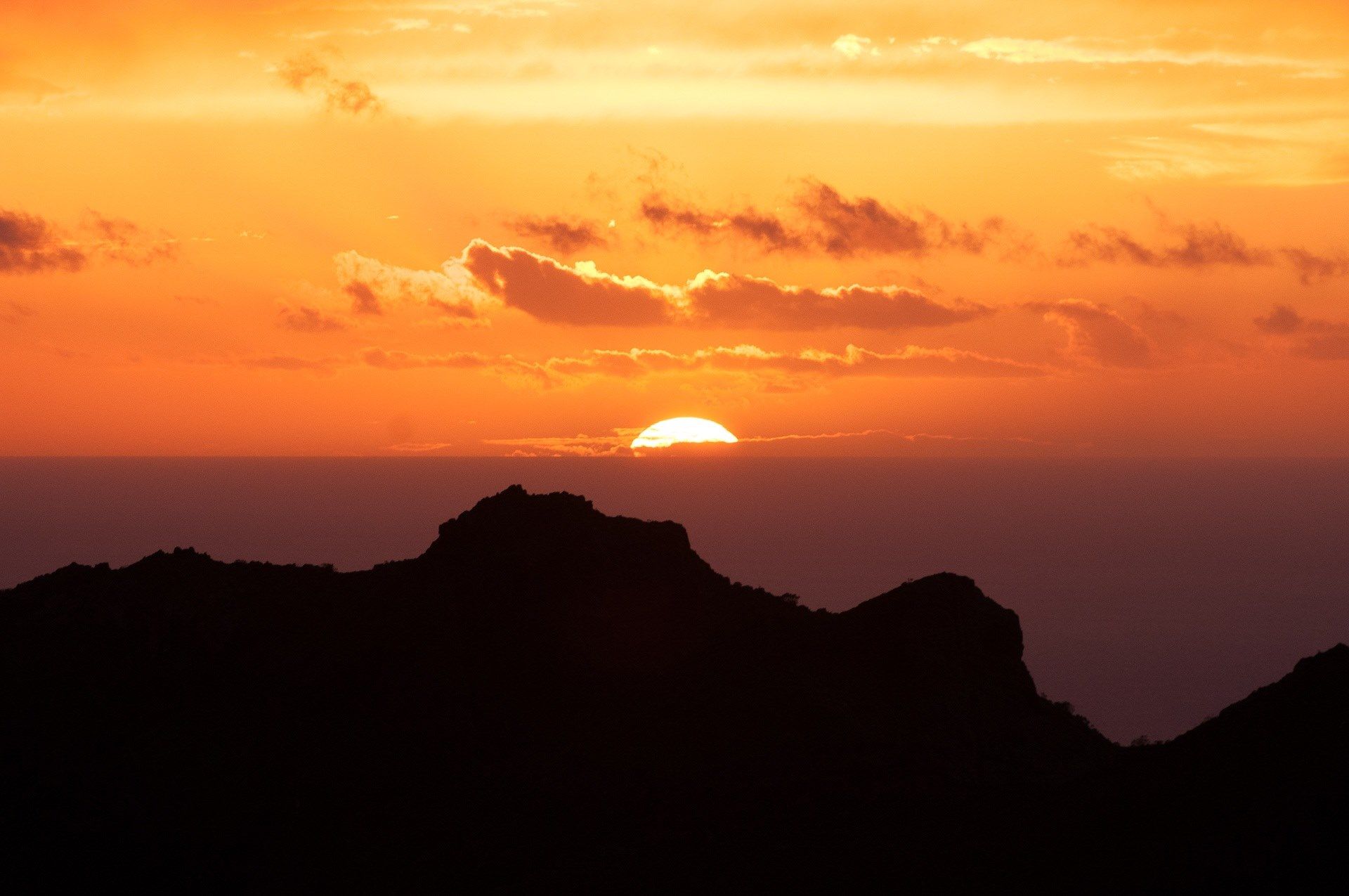 Tramonto su montagne Tenerife, 1920x1275 Full HD+, Desktop