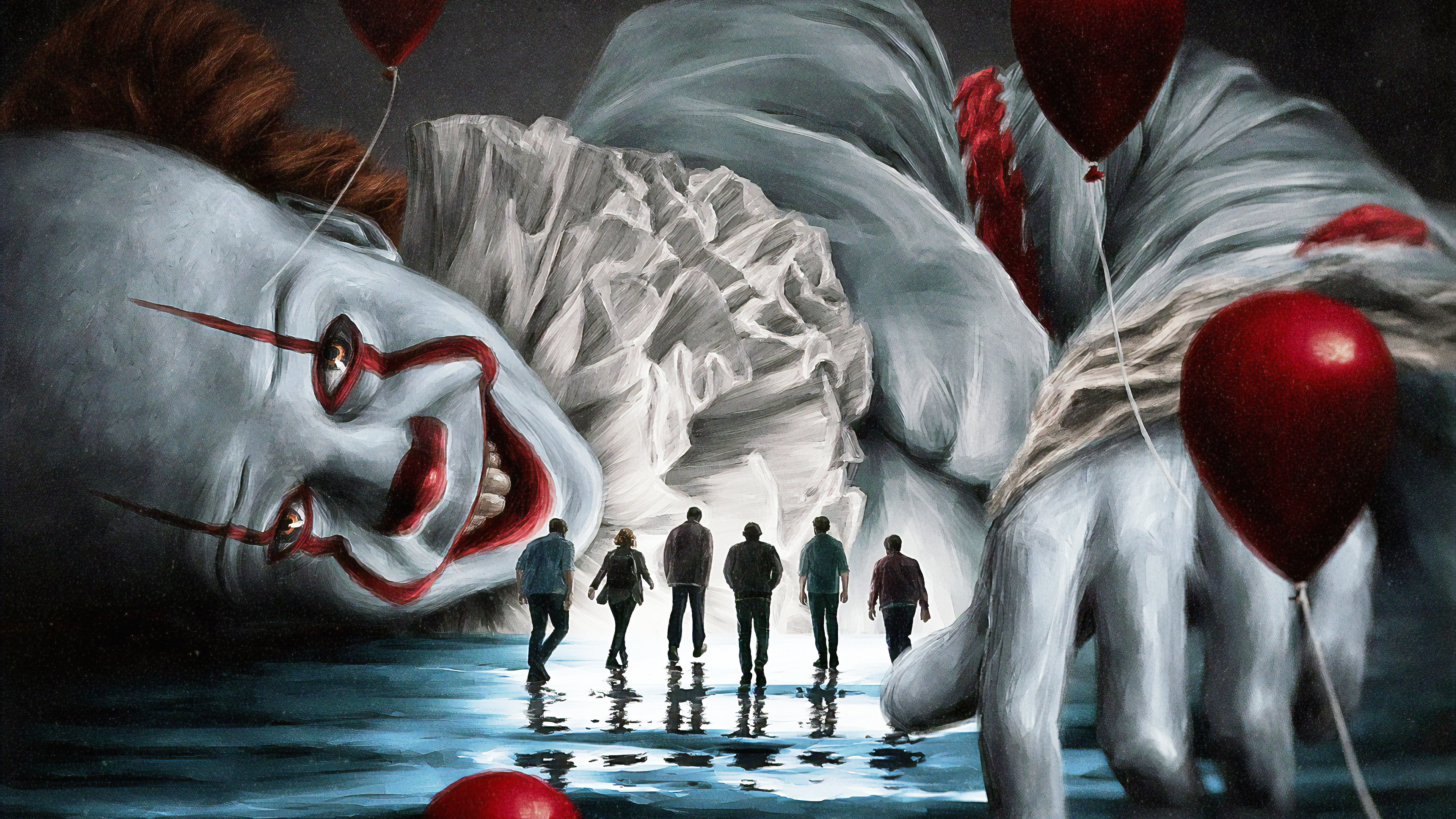 Pennywise It clown film, 3840x2160 4K Ultra HD, Monitor 4K