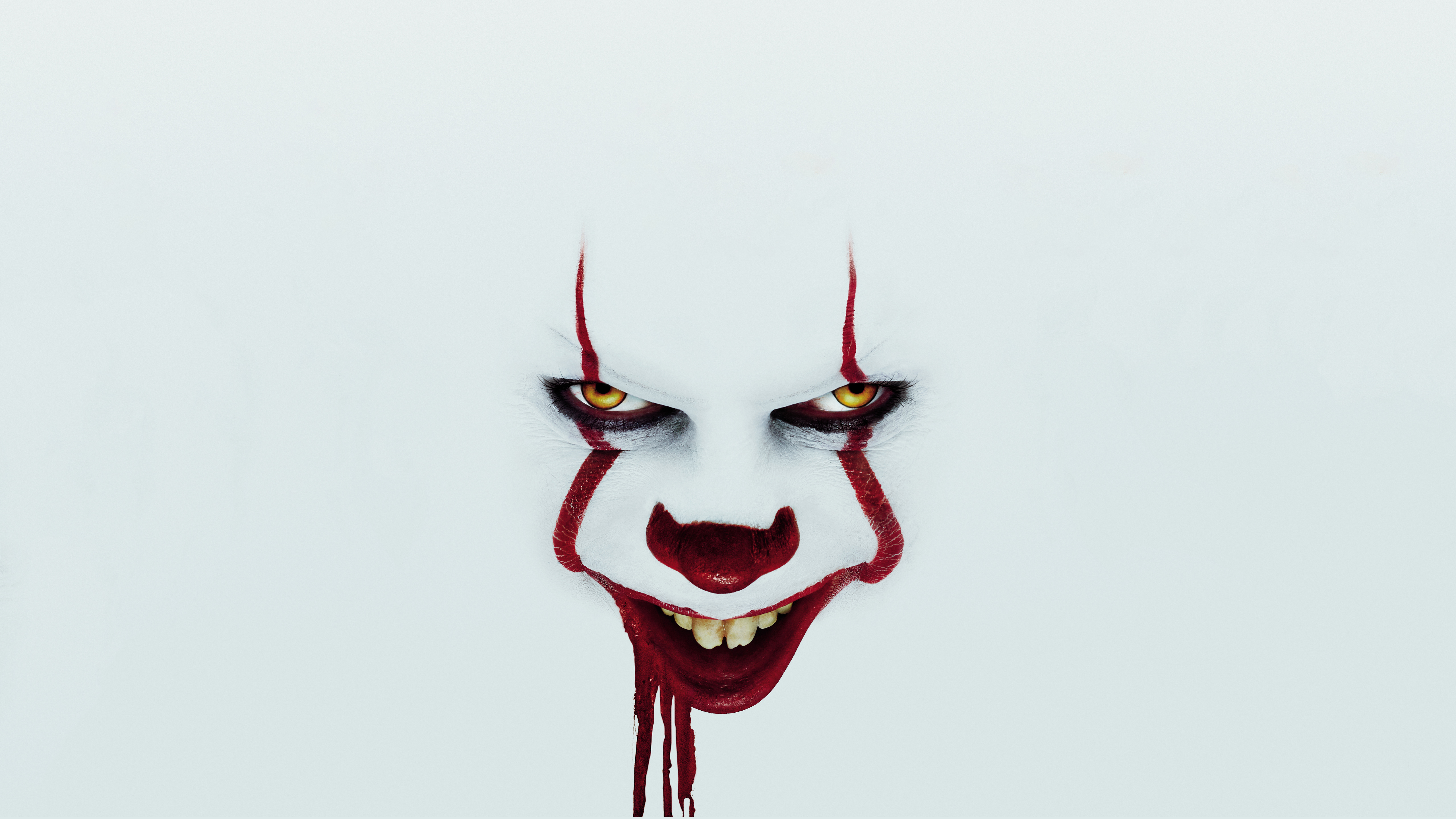 Pennywise viso sfondo bianco, 5120x2880 UHD, PC 4K